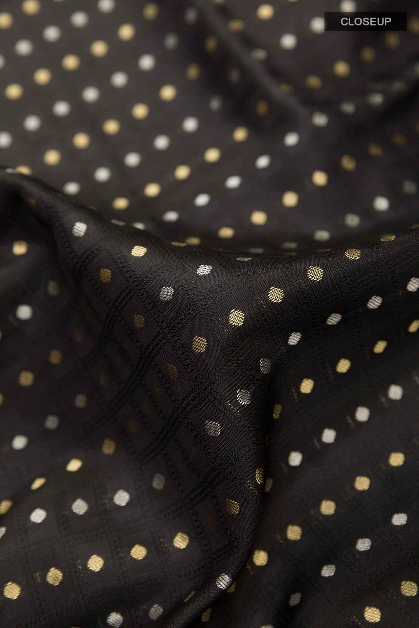 Black Kanchipuram Silk Saree