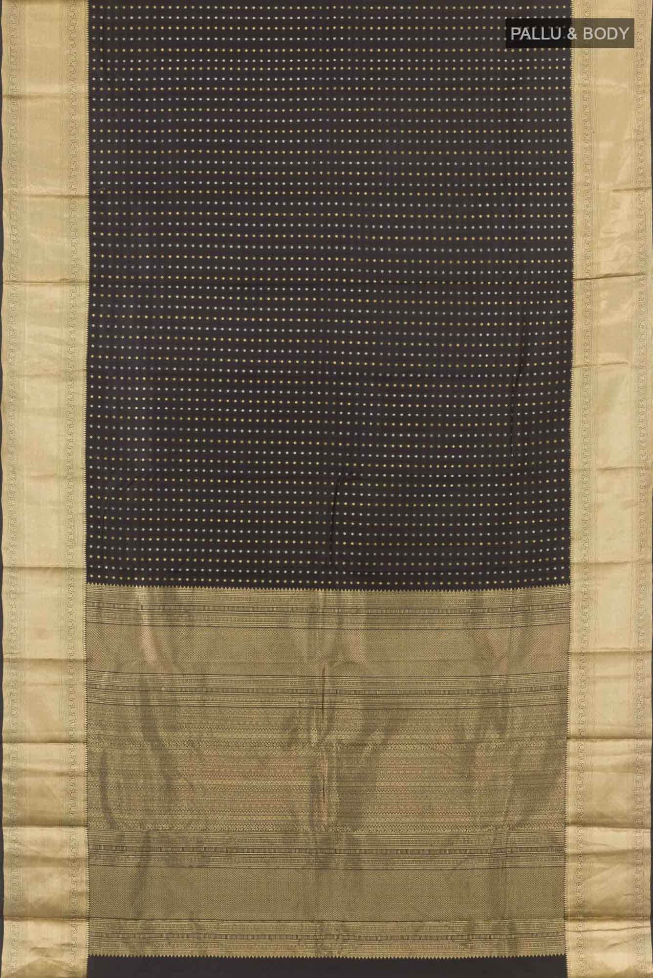 Black Kanchipuram Silk Saree