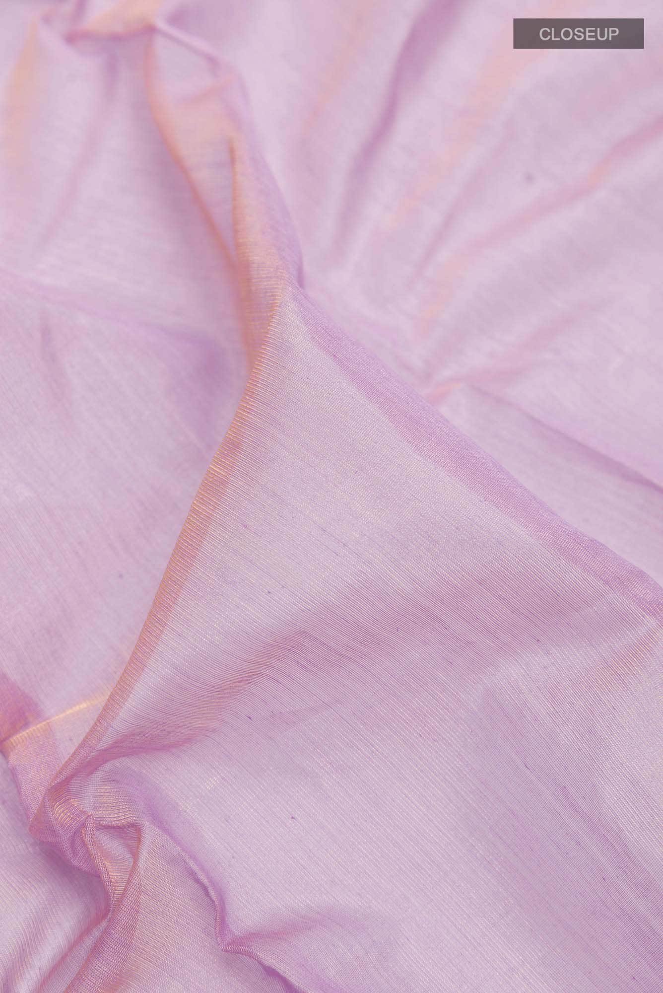 Lavender Blended Chanderi Tissue Silk Cotton Saree