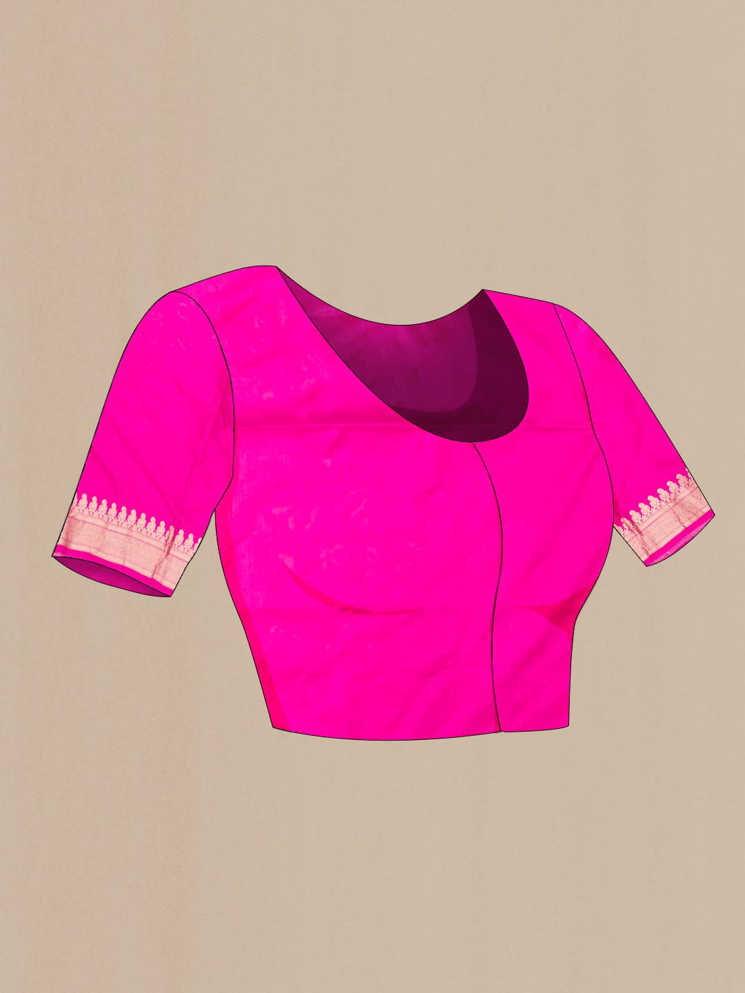 Pink Dual Tone Banarasi Silk Saree
