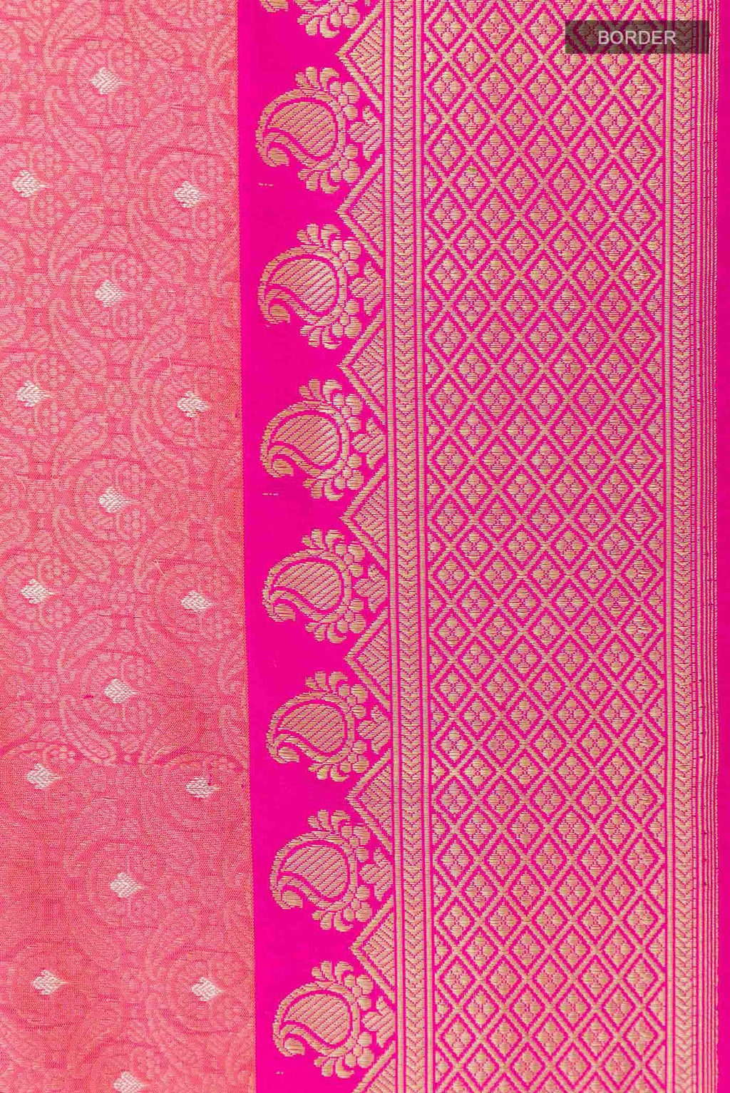 Pink Dual Tone Banarasi Silk Saree