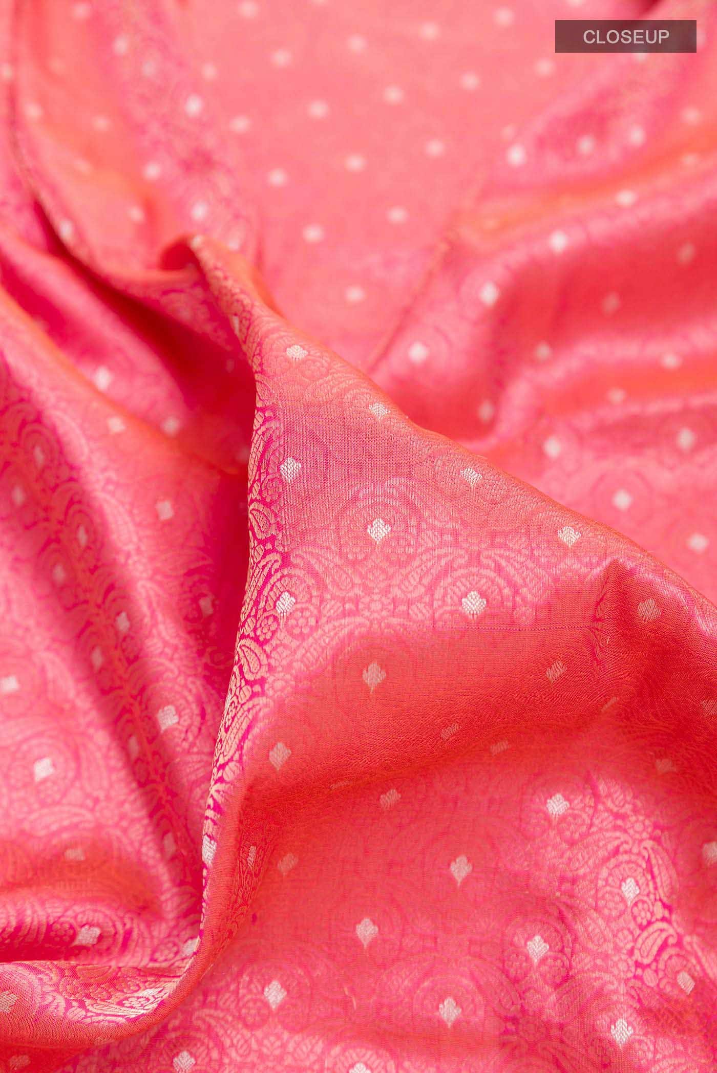 Pink Dual Tone Banarasi Silk Saree