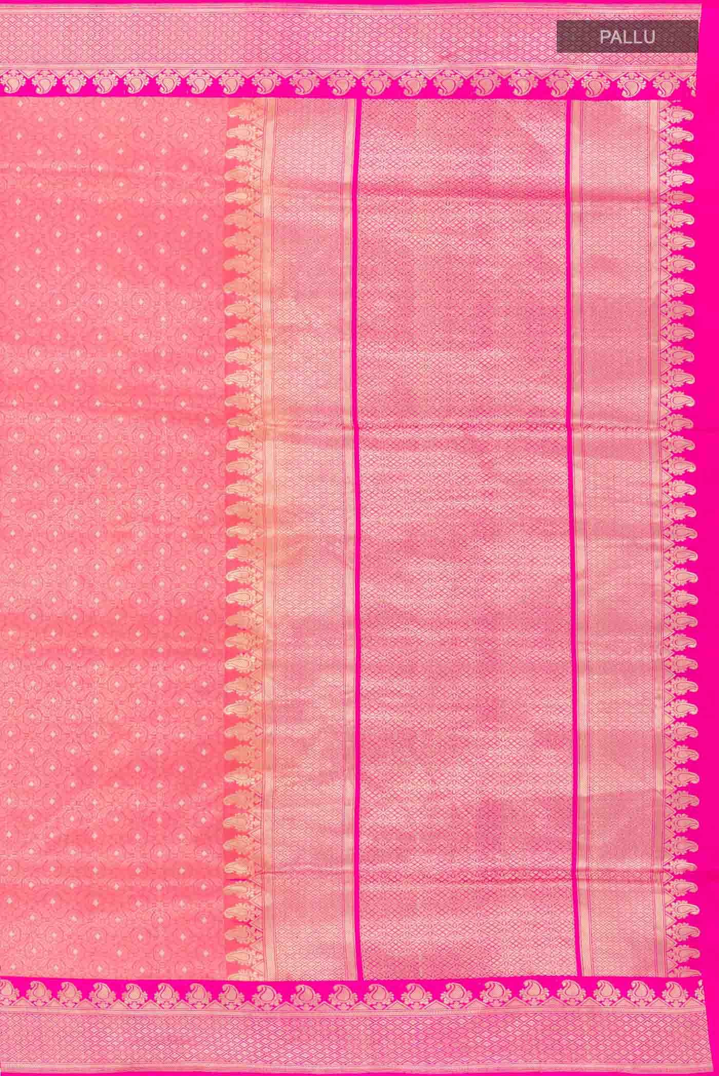 Pink Dual Tone Banarasi Silk Saree