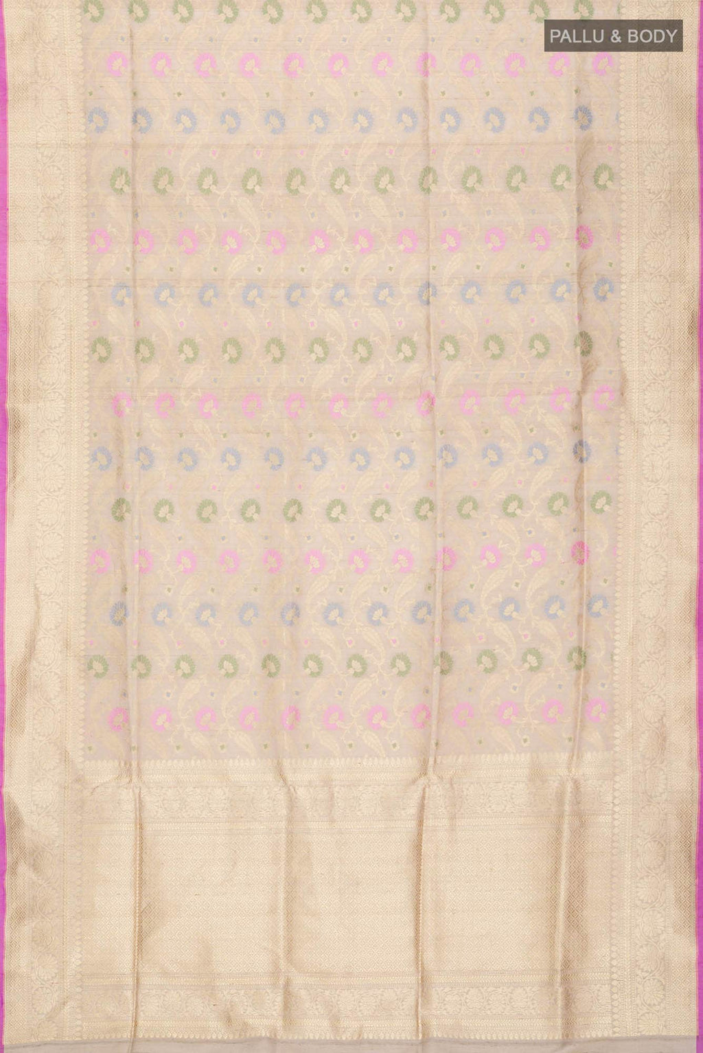 Beige Banarasi Silk Saree