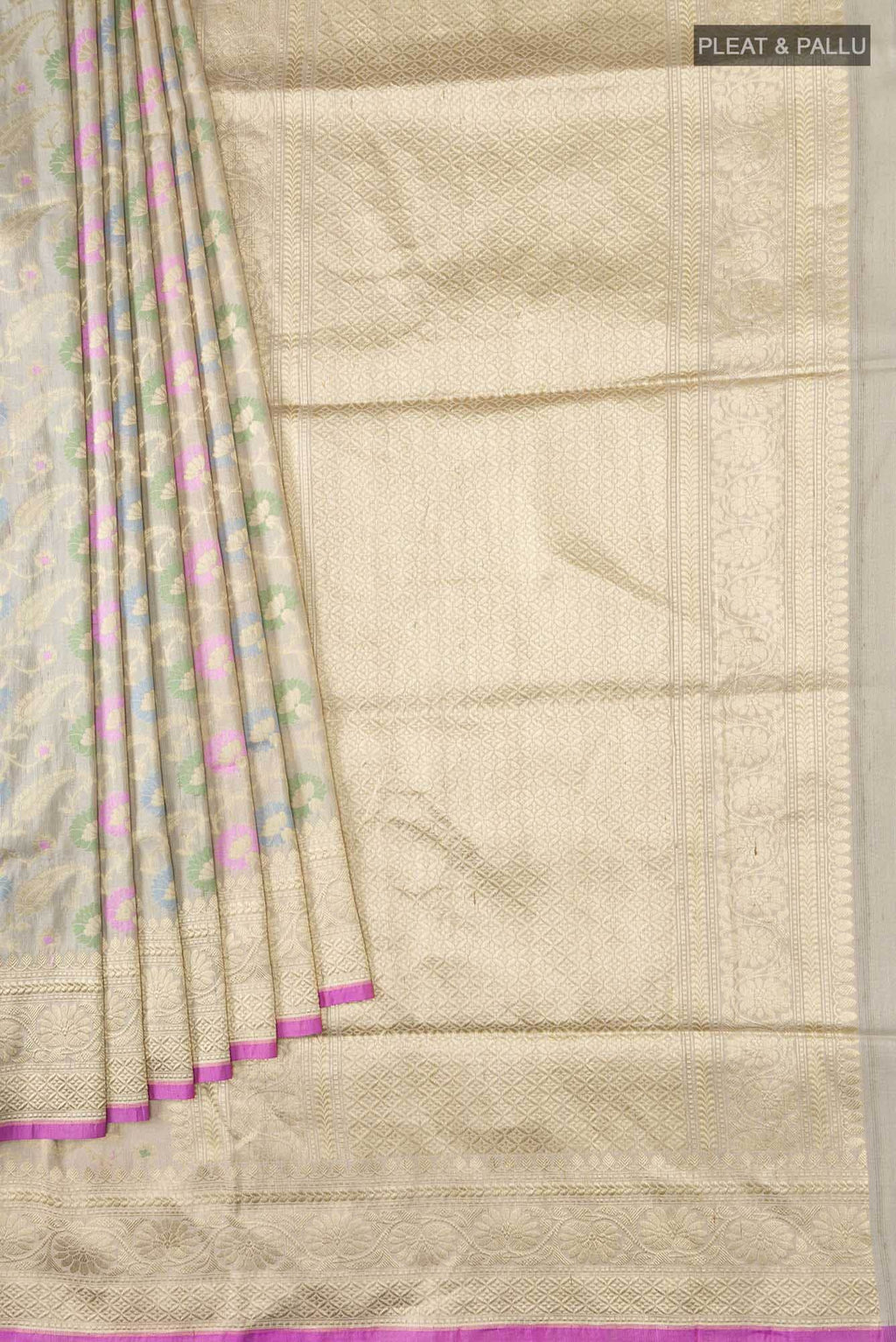 Beige Banarasi Silk Saree