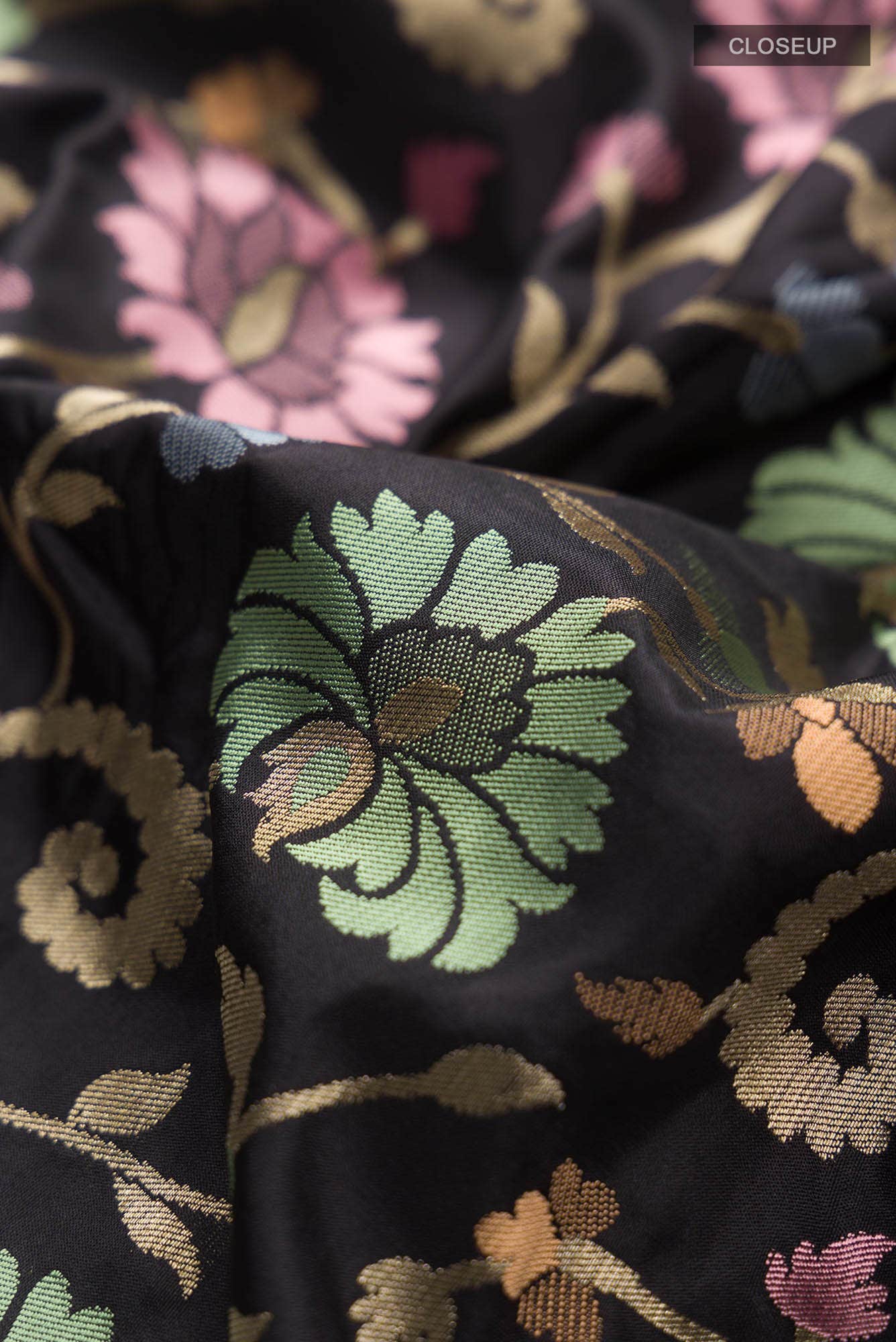 Black Banarasi Silk Saree