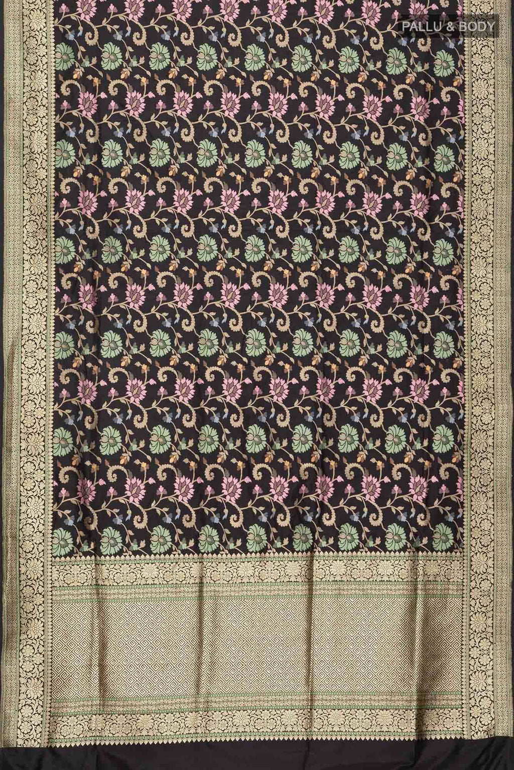 Black Banarasi Silk Saree