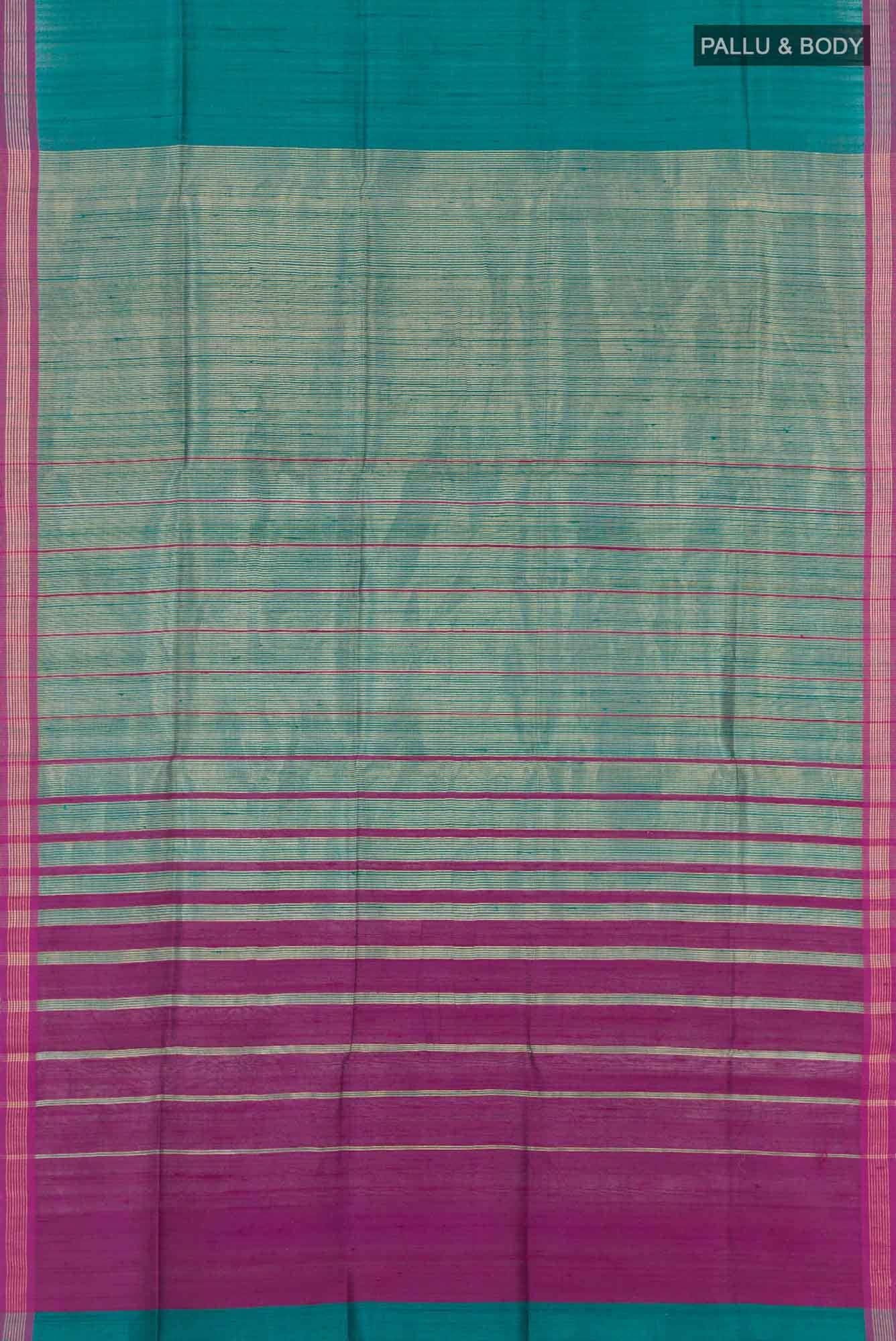 Blue Tussar Saree