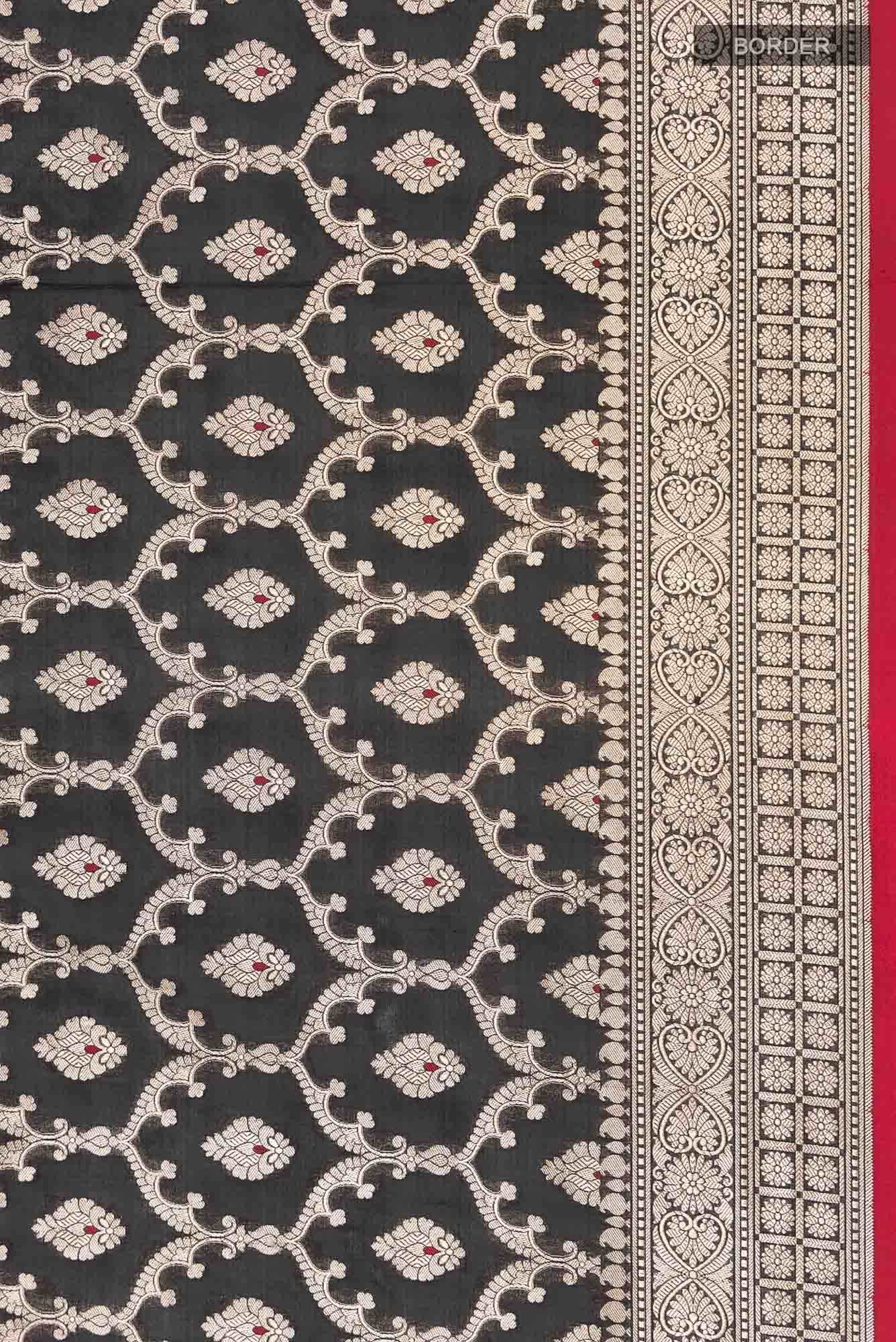 Black Banarasi Silk Saree