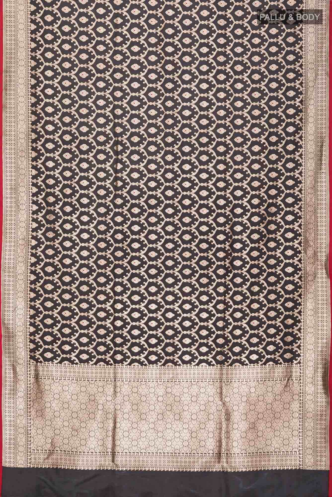 Black Banarasi Silk Saree
