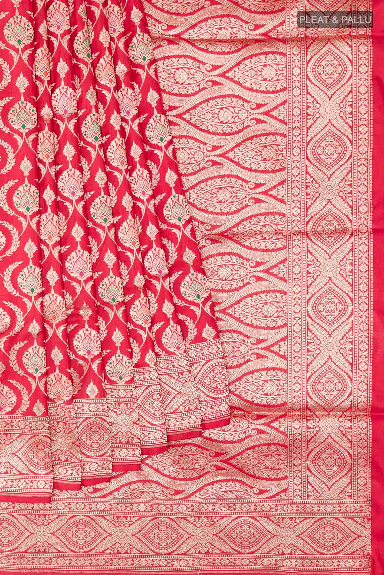 Red Banarasi Silk Saree