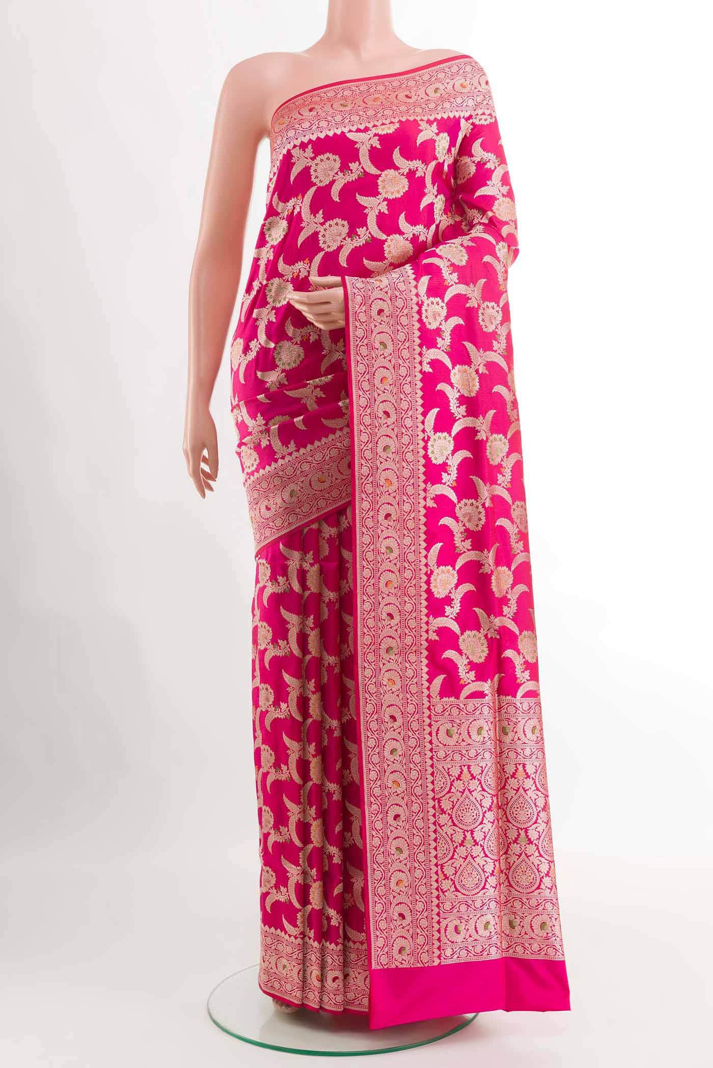 Pink Dual Tone Banarasi Silk Saree