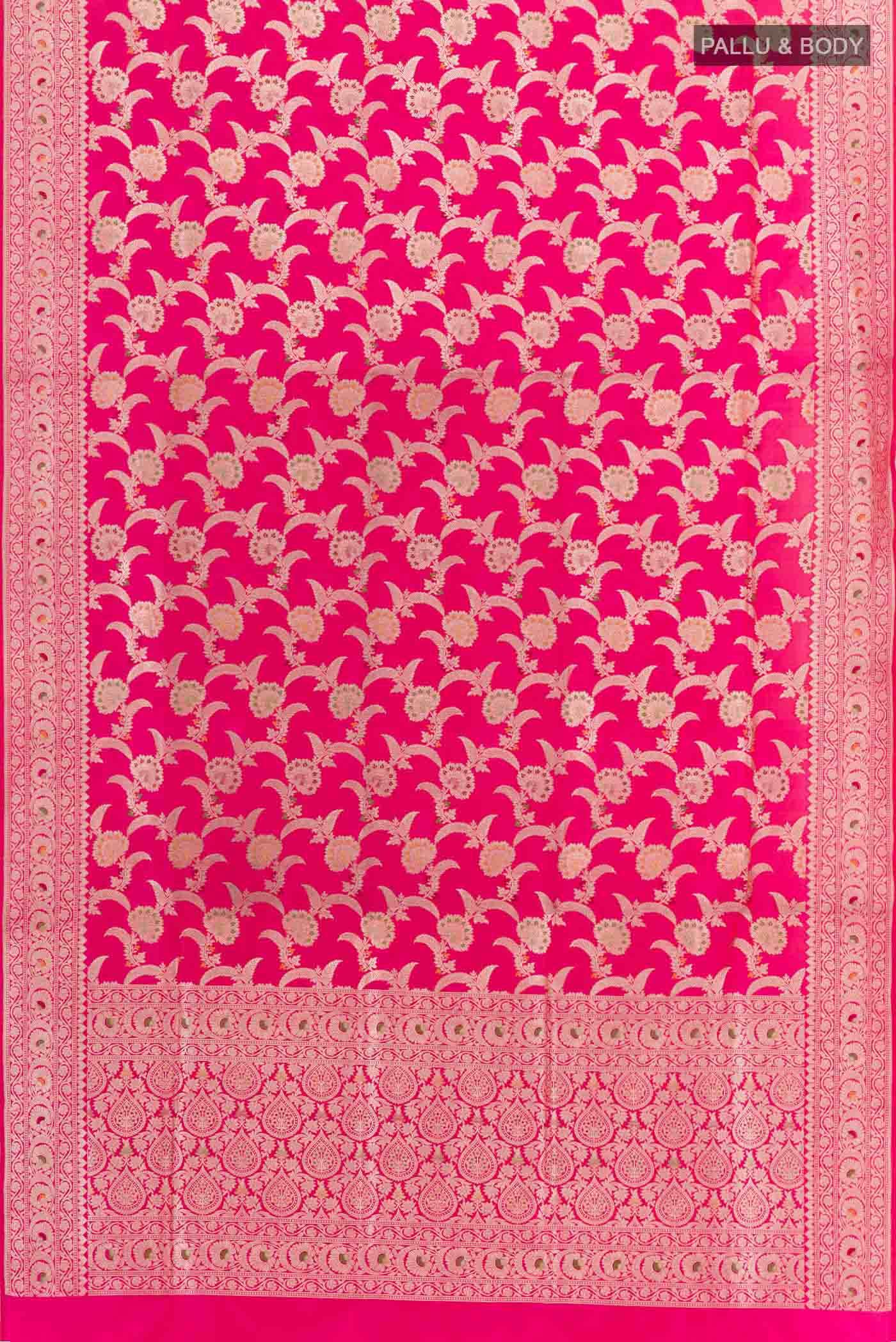Pink Dual Tone Banarasi Silk Saree