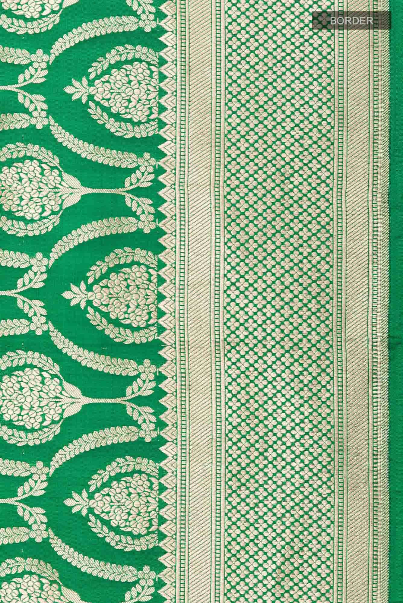 Green Blended Banarasi Silk Saree