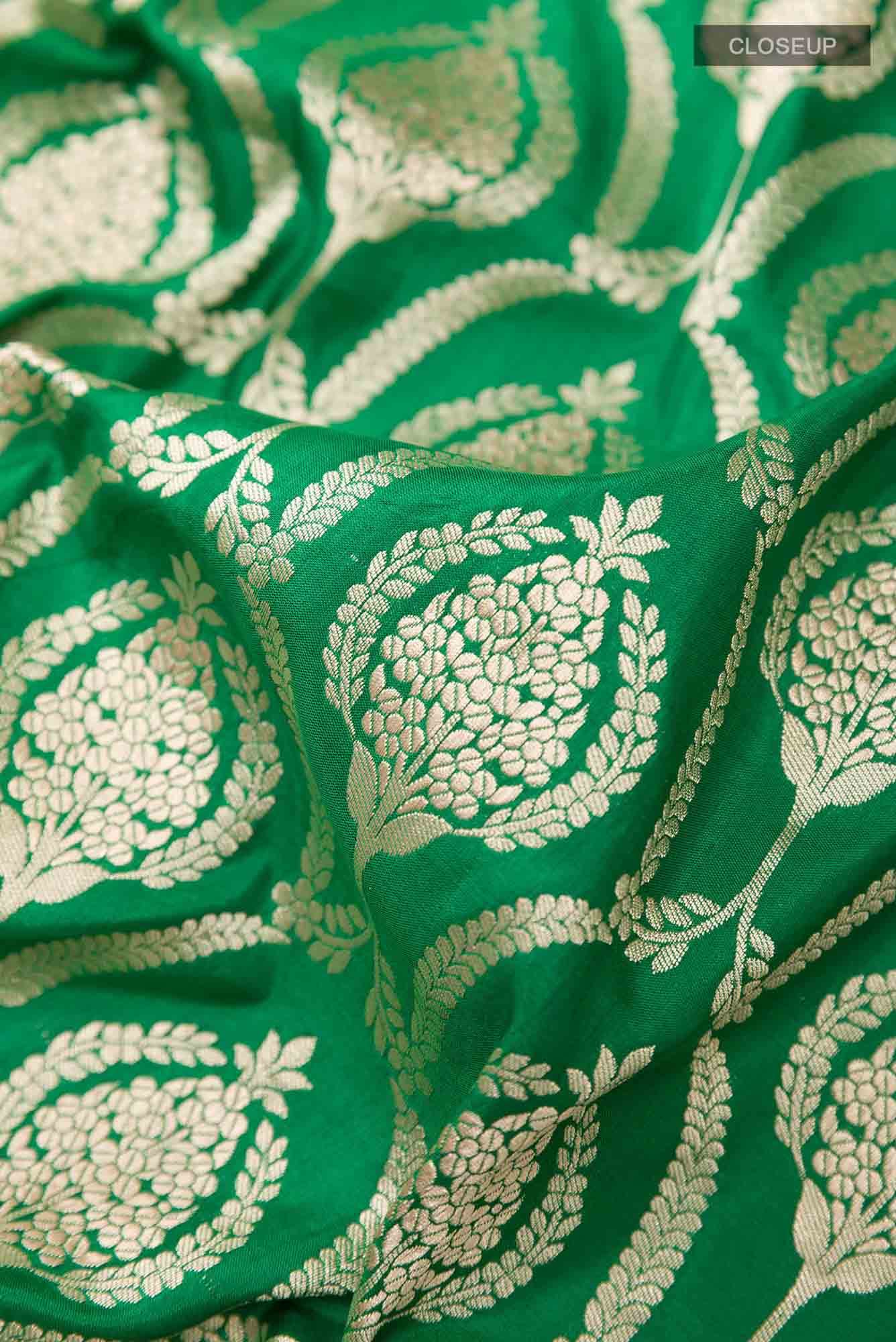 Green Blended Banarasi Silk Saree