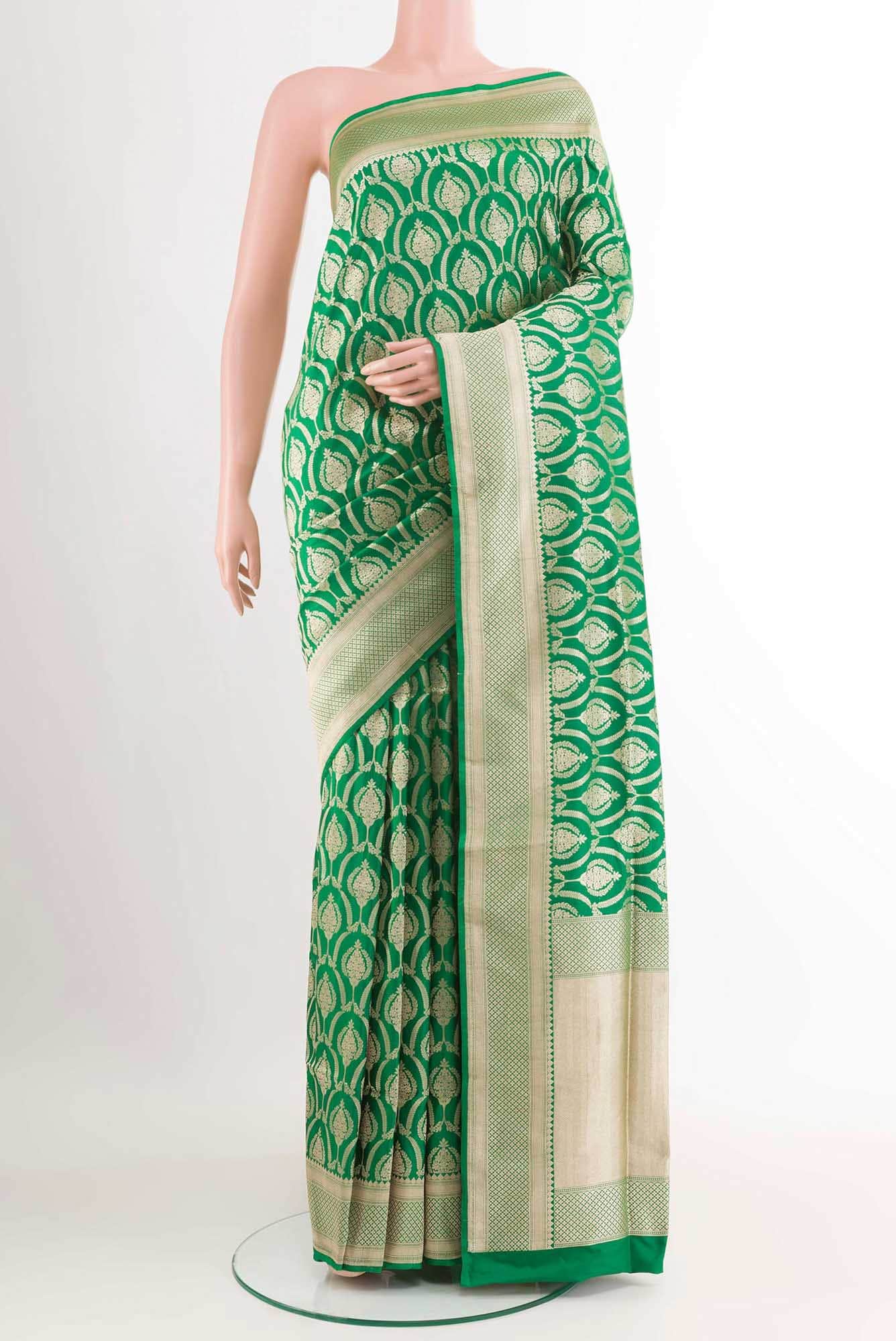 Green Blended Banarasi Silk Saree