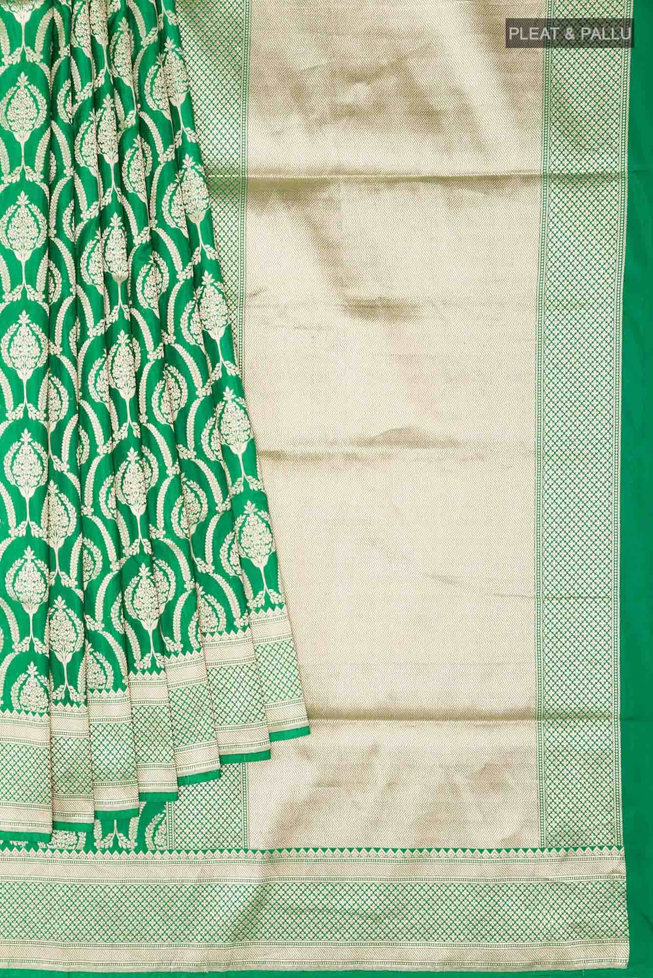 Green Blended Banarasi Silk Saree