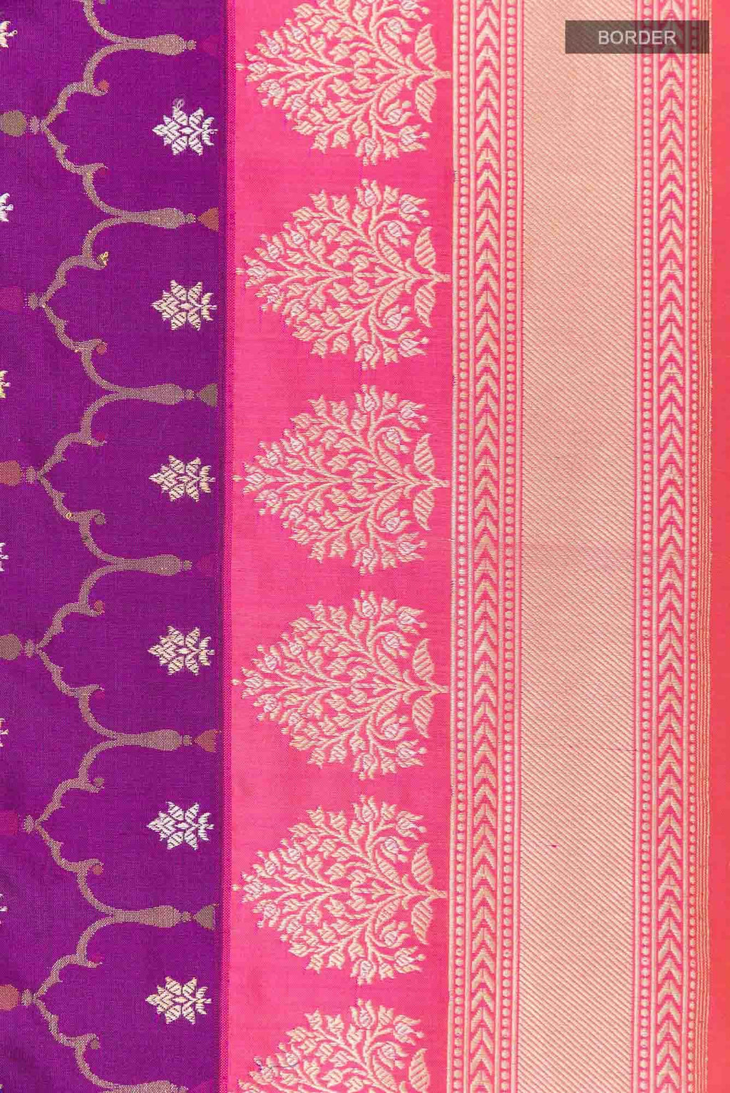 Purple Banarasi Silk Saree