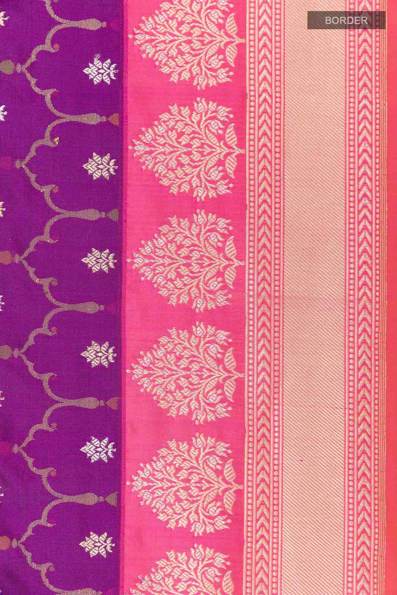 Purple Banarasi Silk Saree