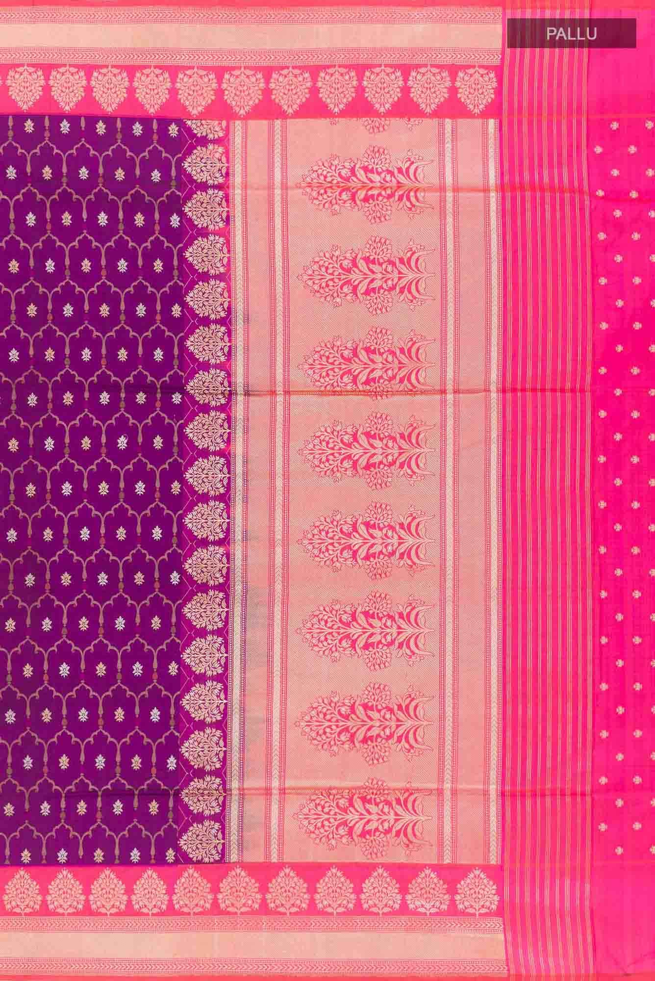 Purple Banarasi Silk Saree