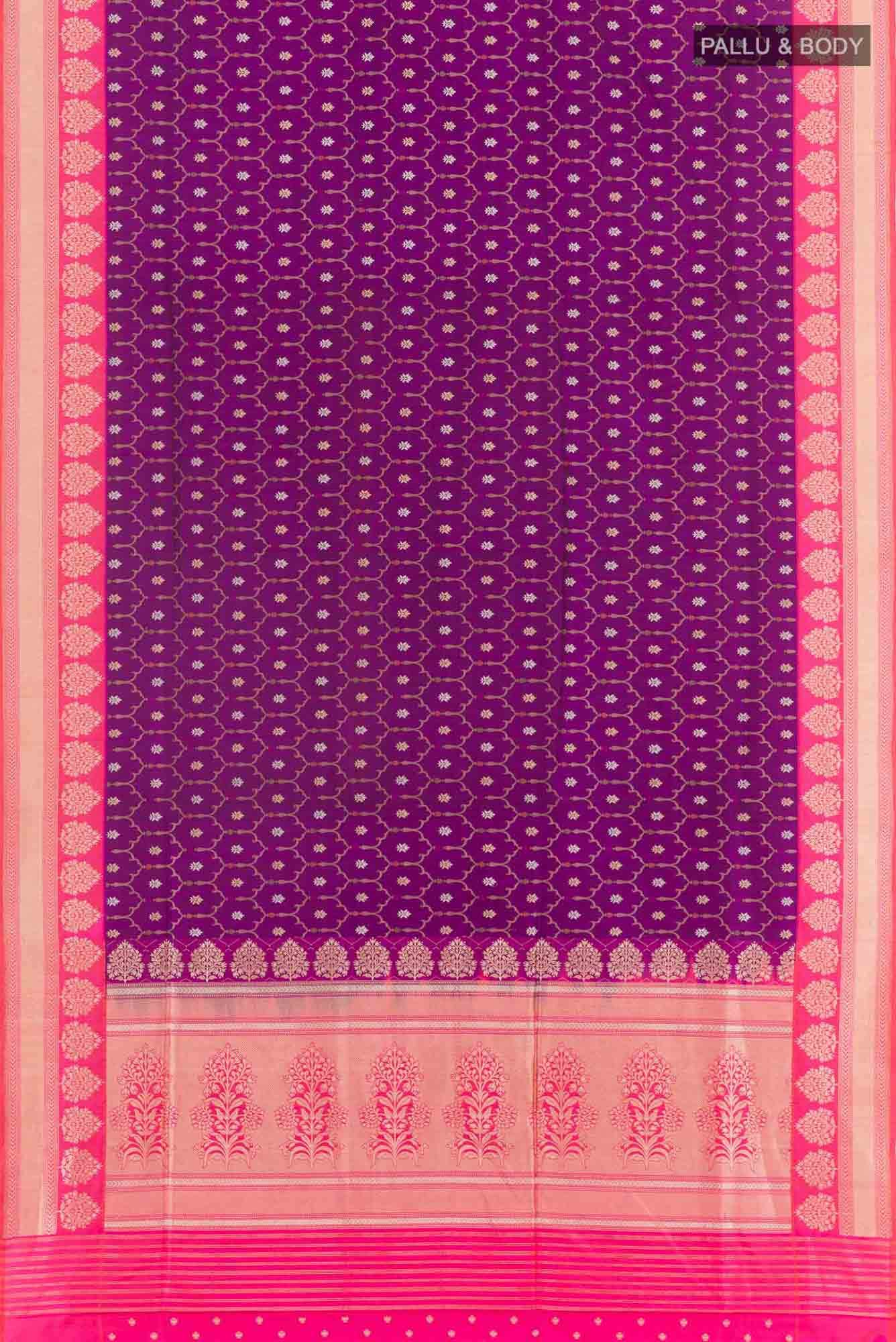 Purple Banarasi Silk Saree
