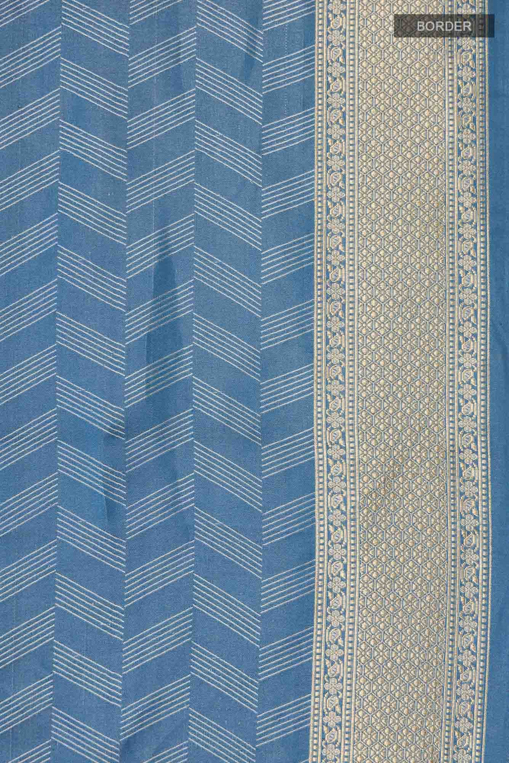 Blue Banarasi Tanchoi Silk Saree