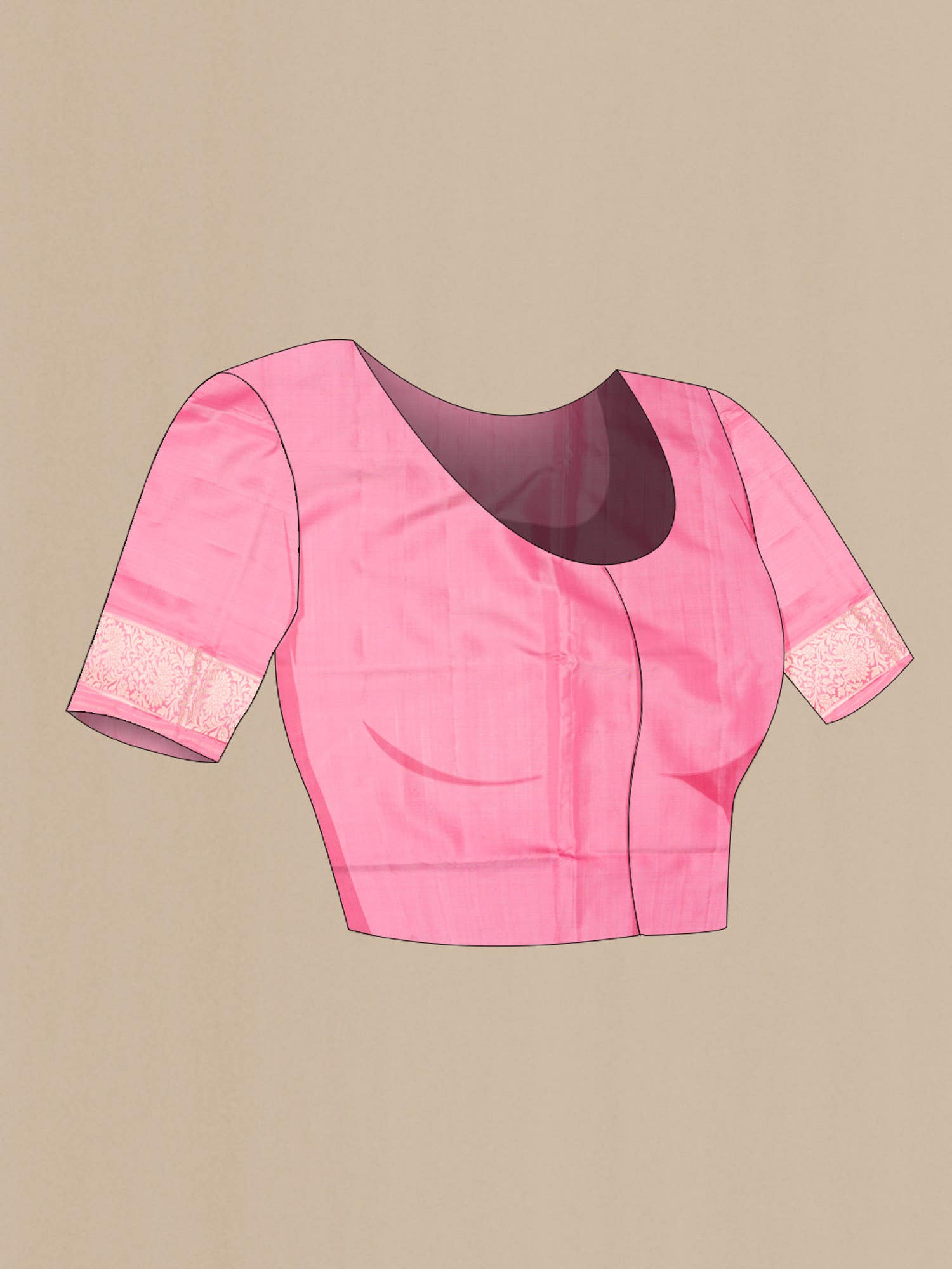 Pink Banarasi Silk Saree