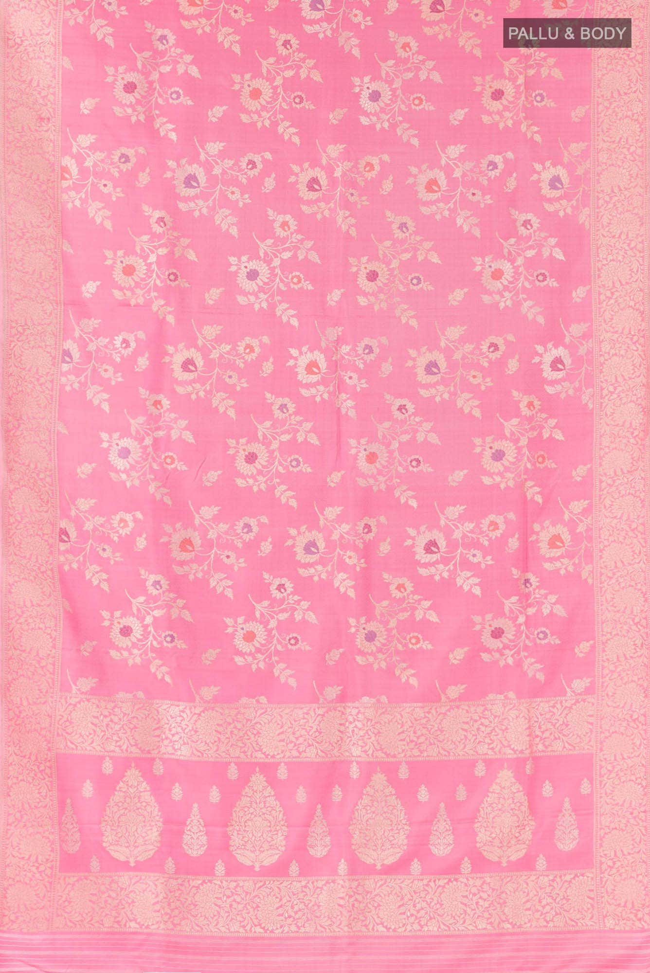 Pink Banarasi Silk Saree