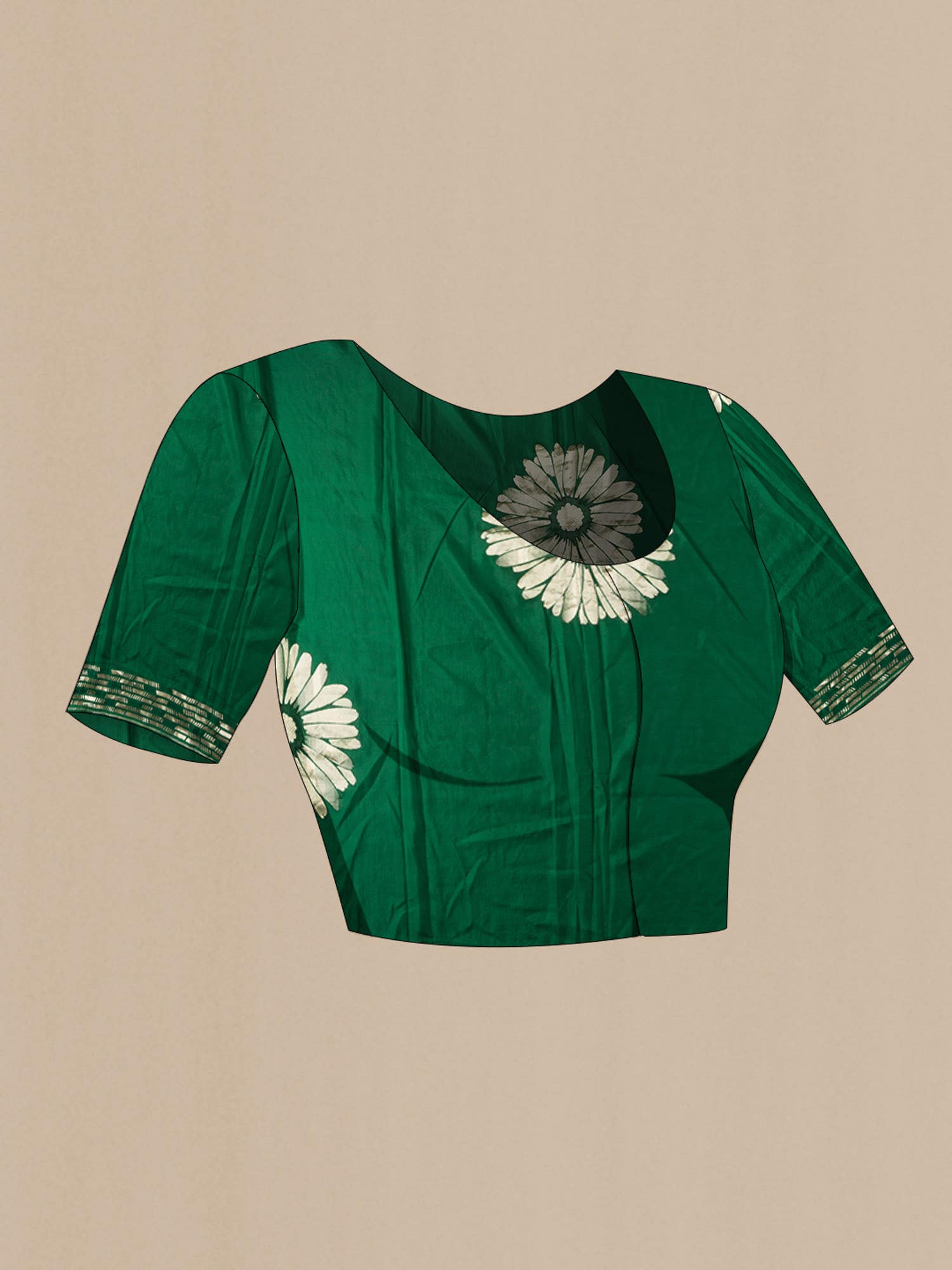Green Banarasi Tussar Georgette Saree
