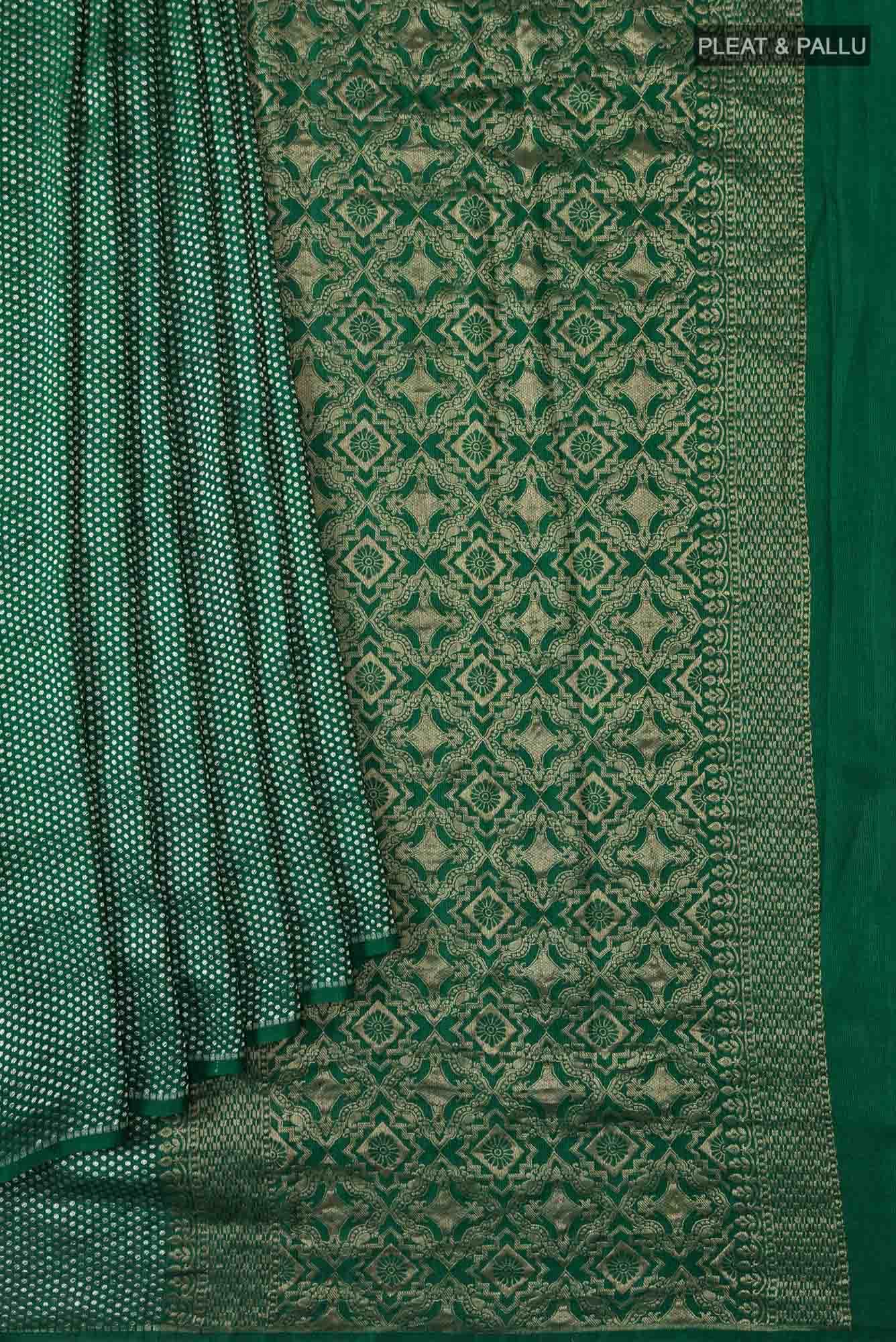 Green Banarasi Tussar Georgette Saree