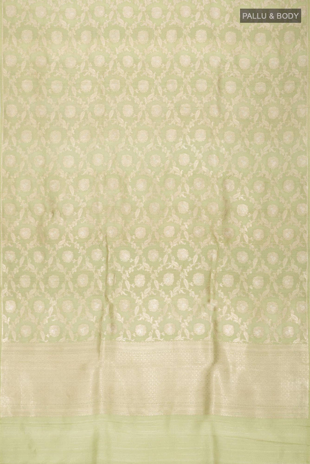 Green Banarasi Tussar Georgette Saree