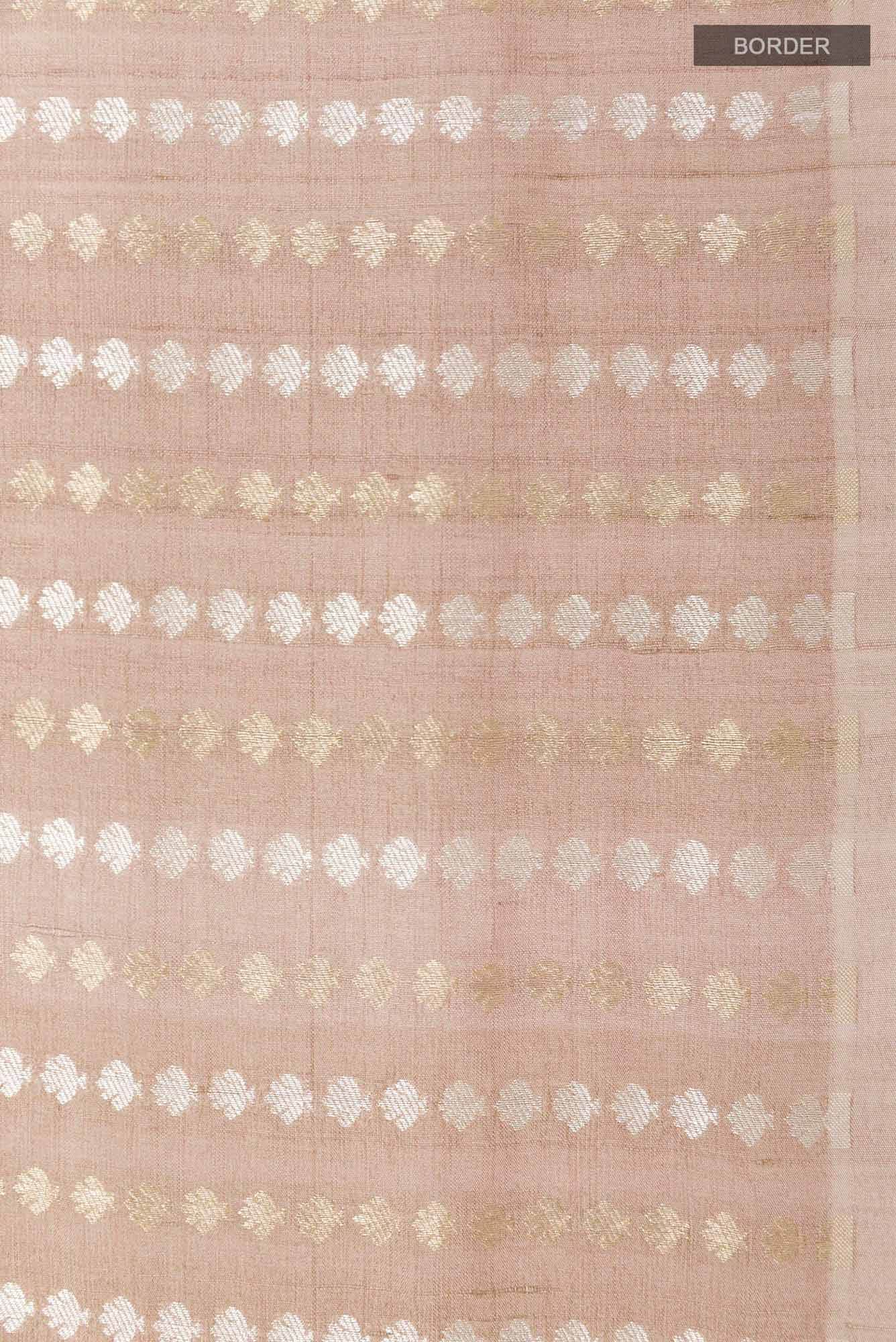 Pink Banarasi Tussar Georgette Saree