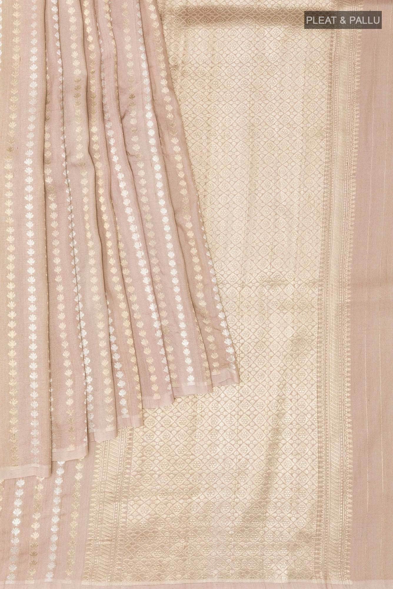 Pink Banarasi Tussar Georgette Saree