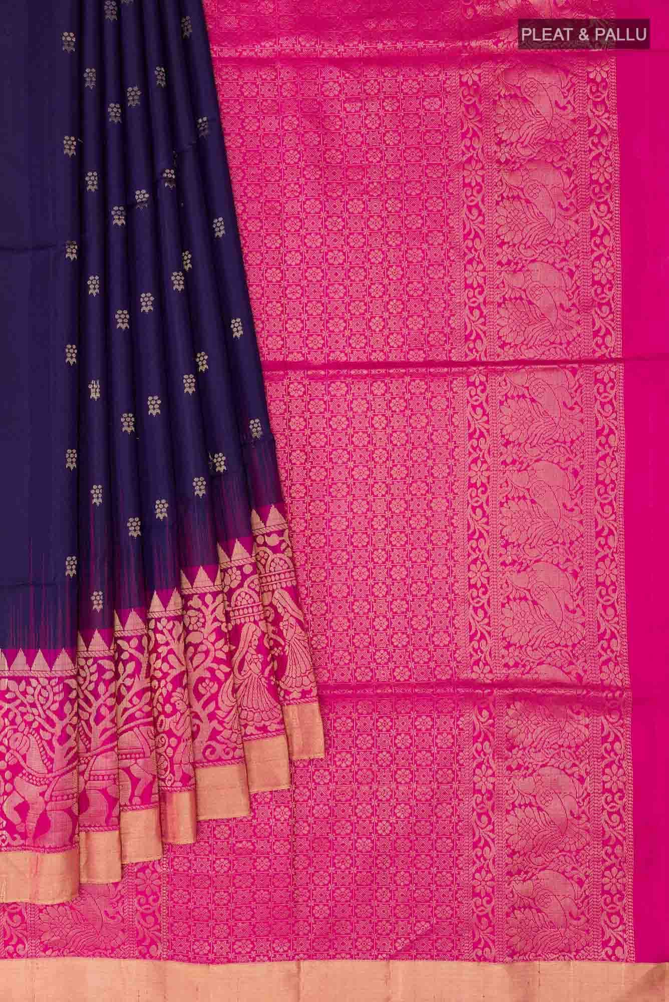 Dark Blue Soft Silk Saree