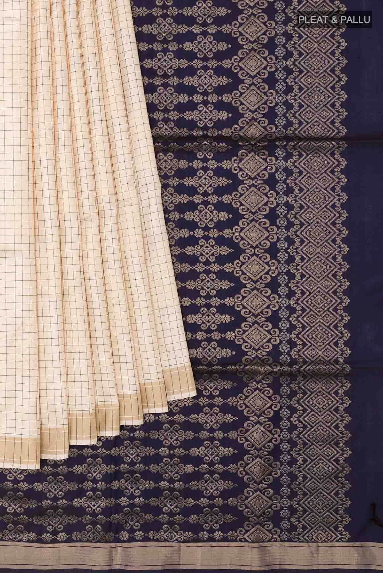 Cream Soft Silk Saree