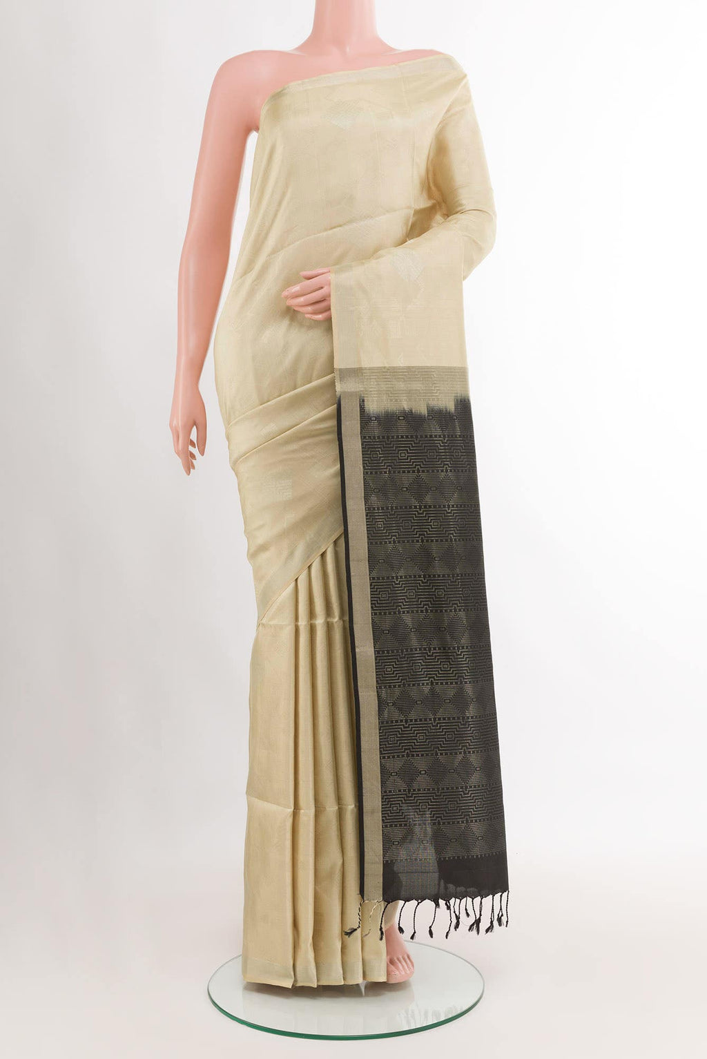 Beige Soft Silk Saree