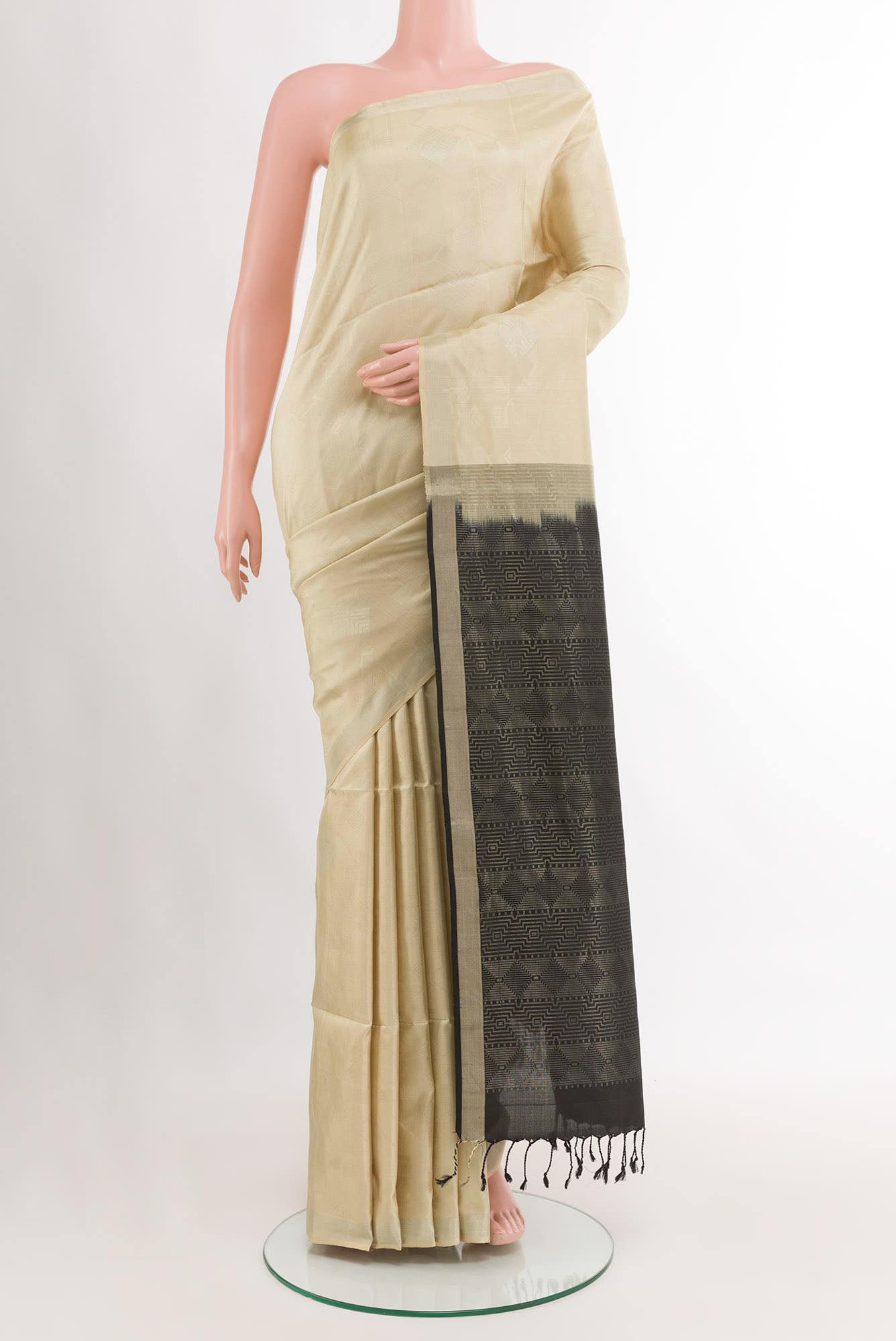 Beige Soft Silk Saree