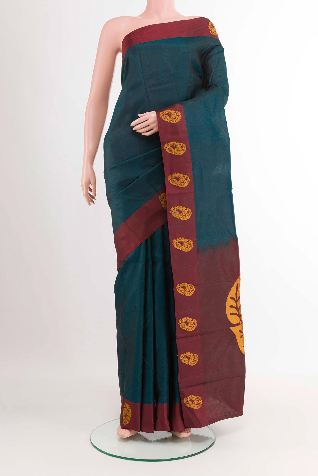 Blue Kanchipuram Silk Saree