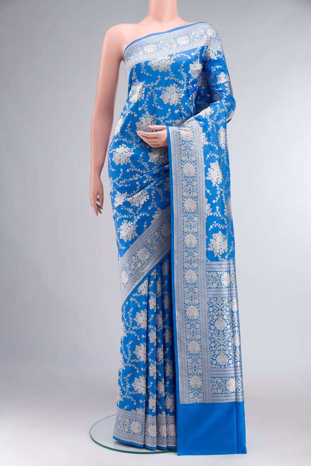 Blue Banarasi Silk Saree