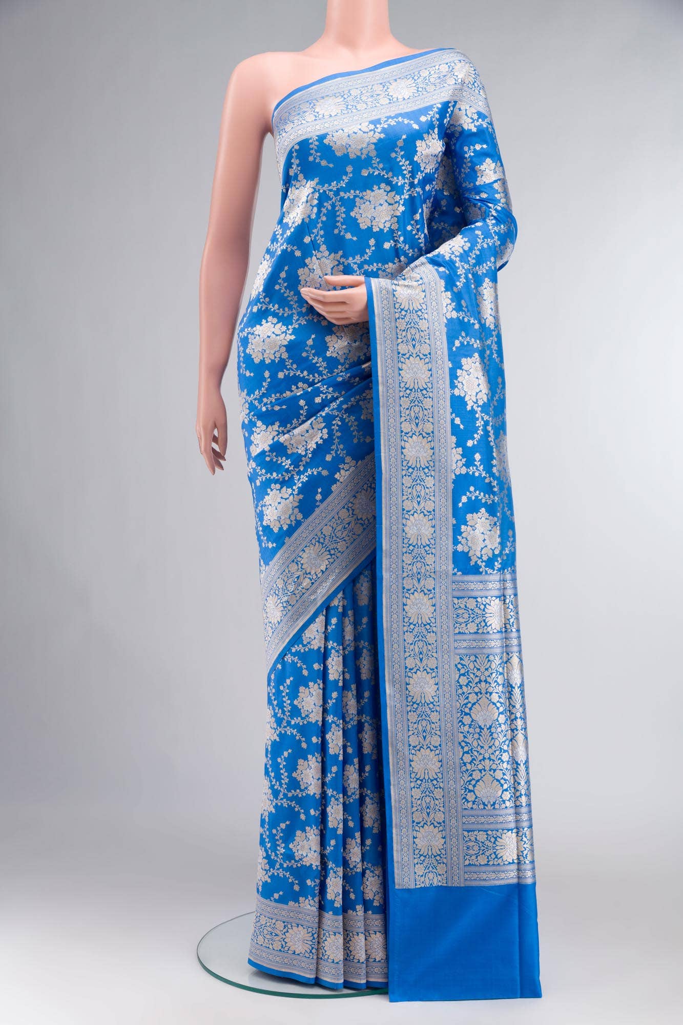 Blue Banarasi Silk Saree