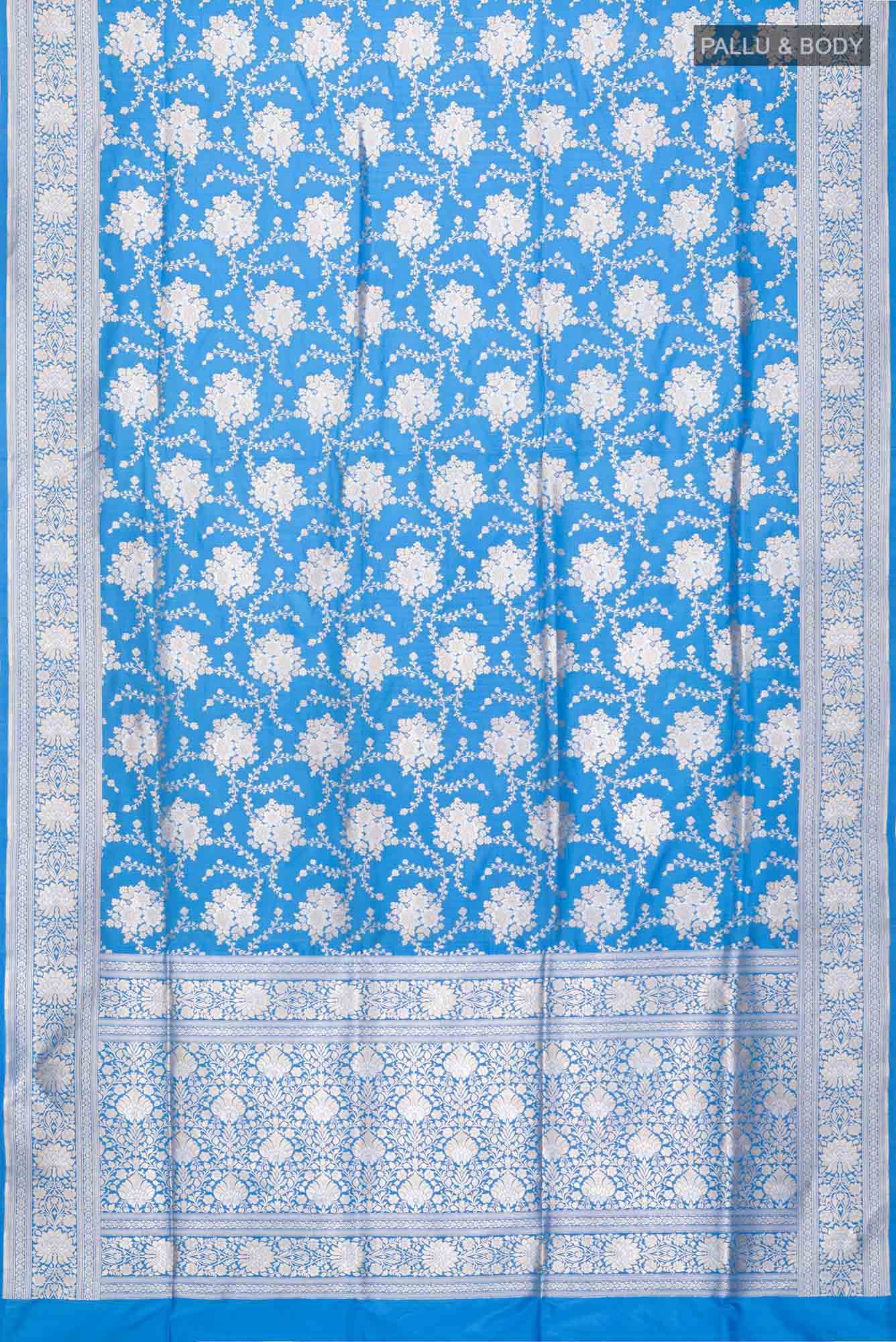 Blue Banarasi Silk Saree