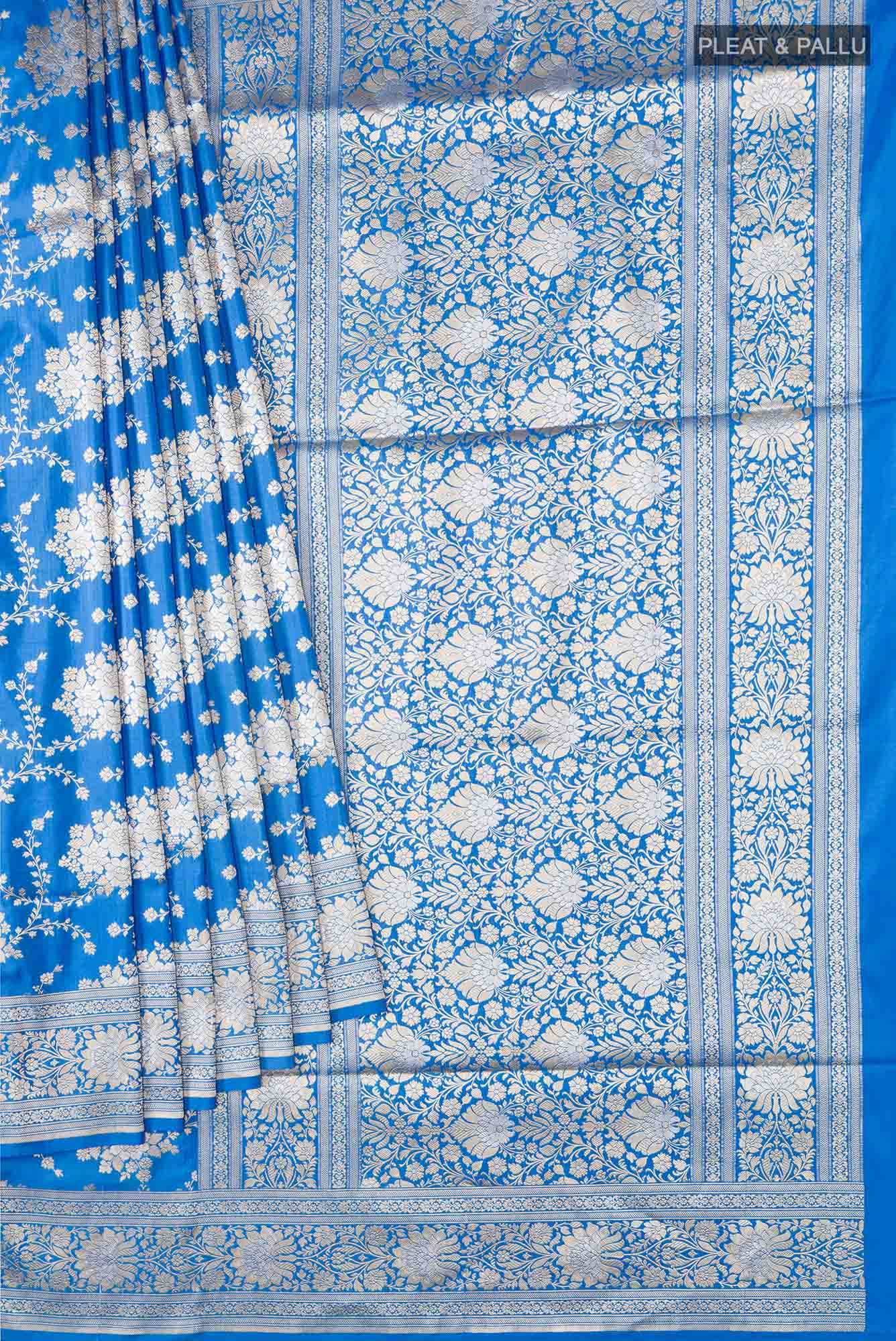 Blue Banarasi Silk Saree