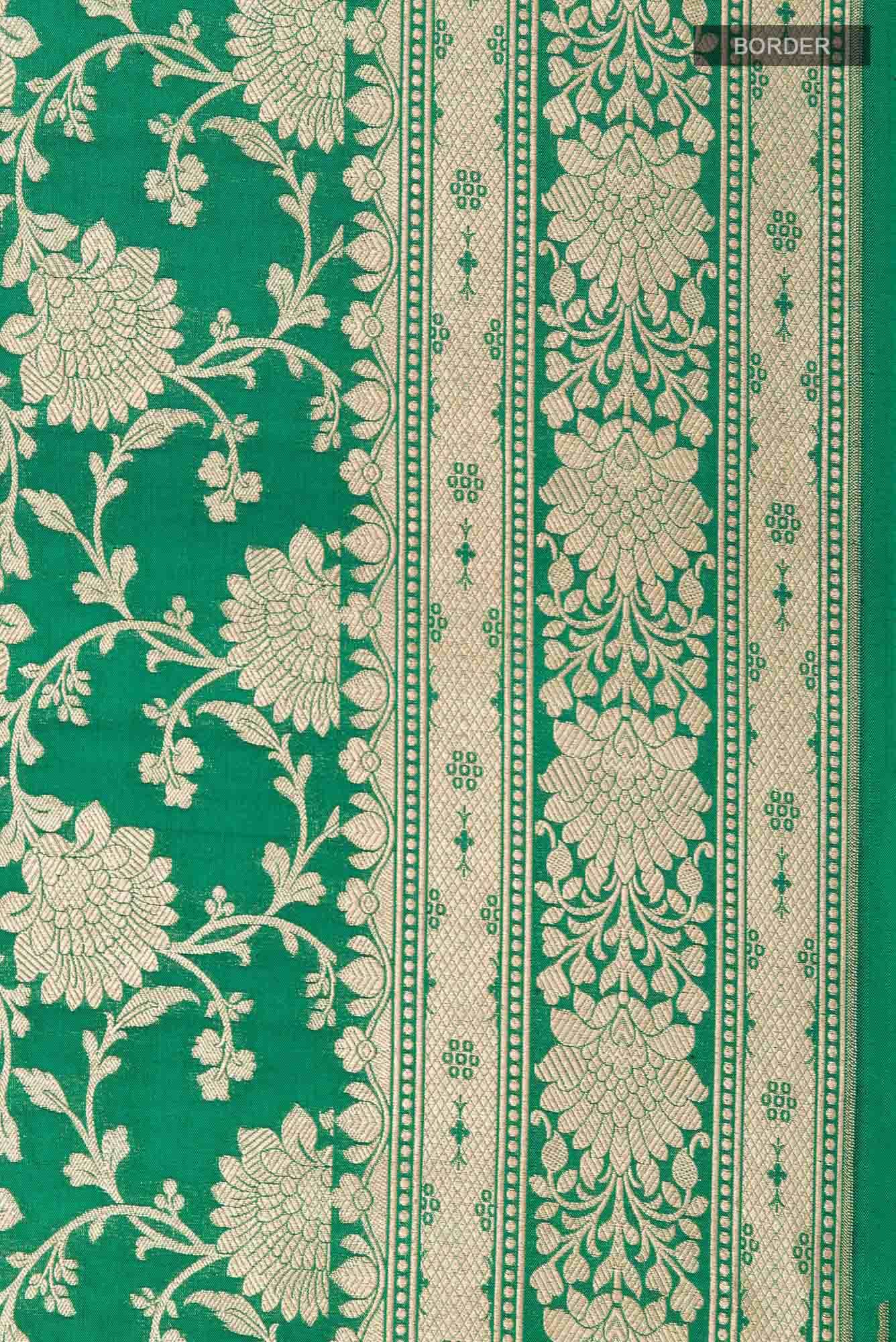 Green Banarasi Silk Saree