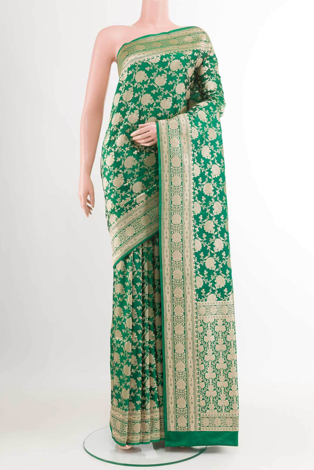 Green Banarasi Silk Saree