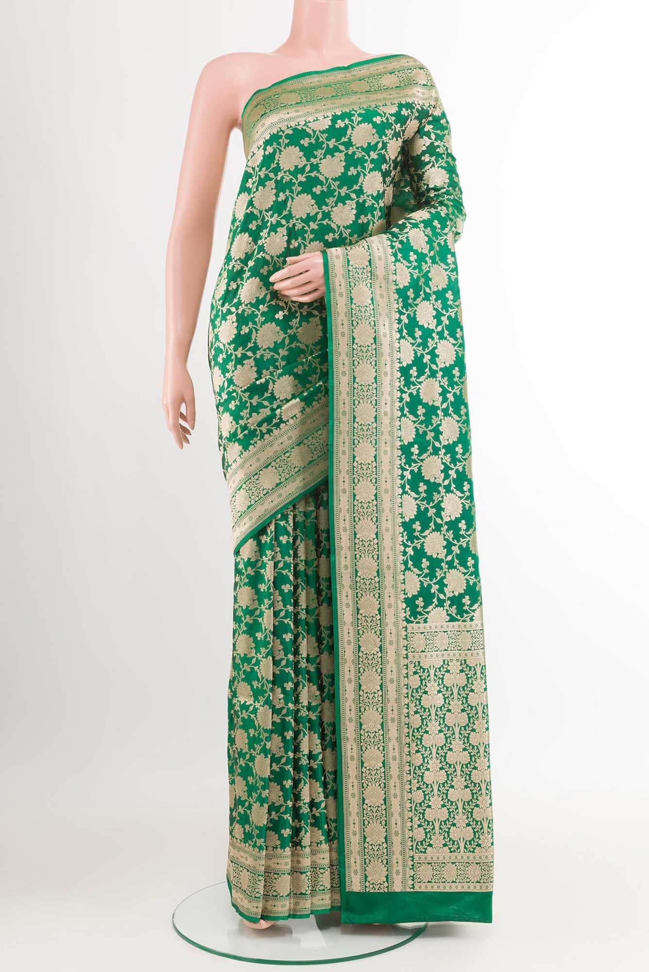 Green Banarasi Silk Saree
