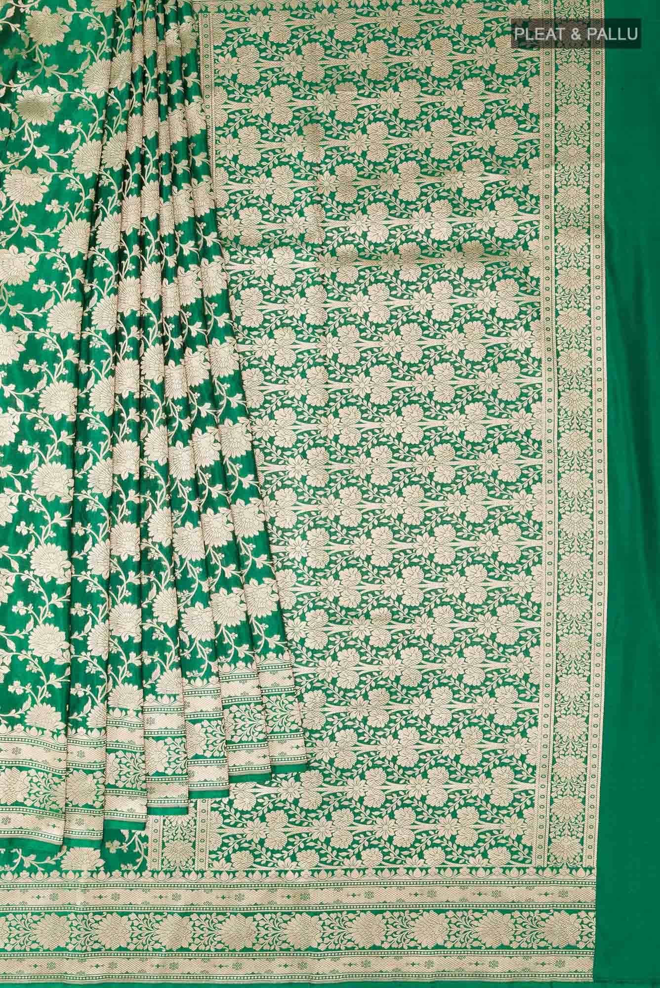 Green Banarasi Silk Saree