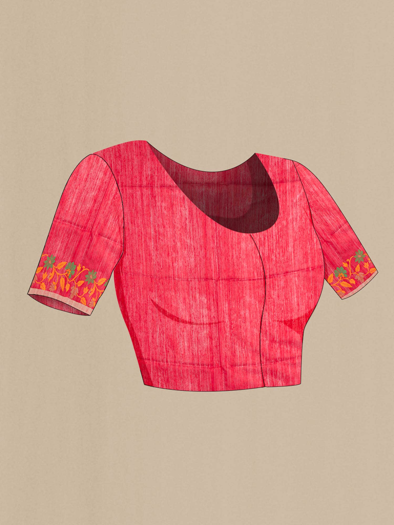 Red Raw Silk Saree
