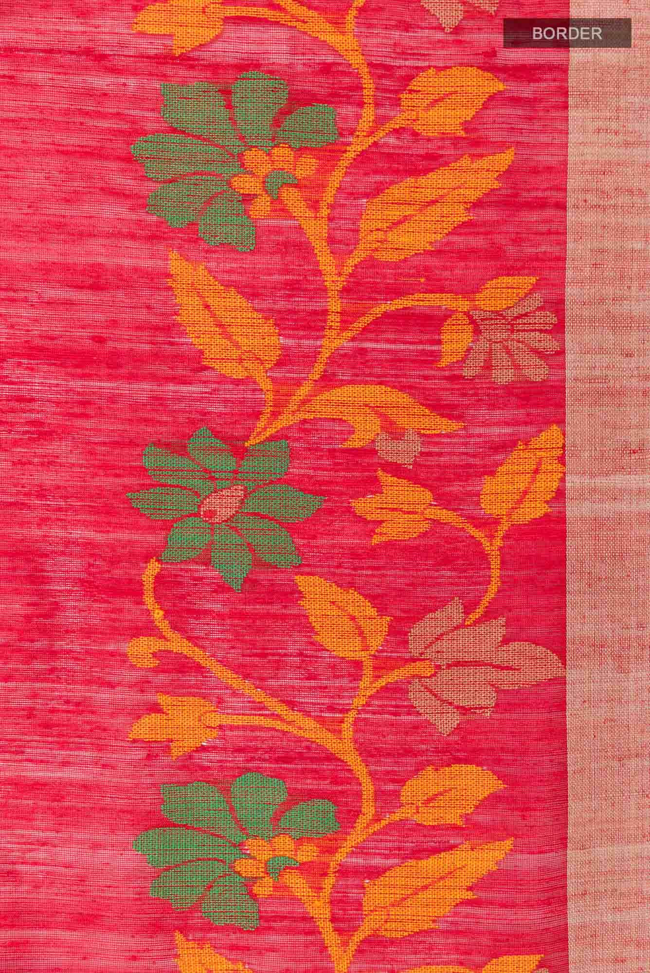 Red Raw Silk Saree