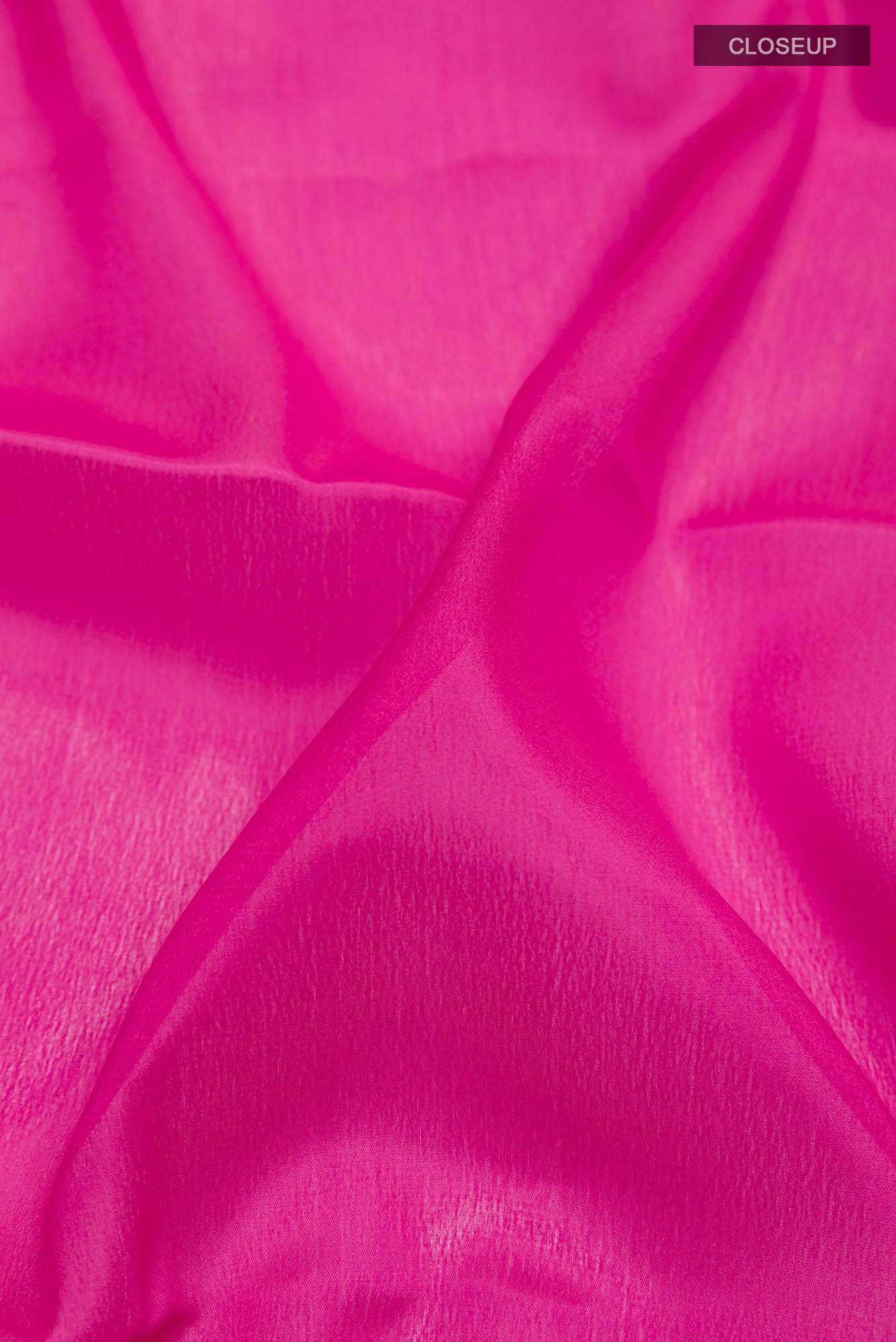 Pink Mysore Crepe Saree
