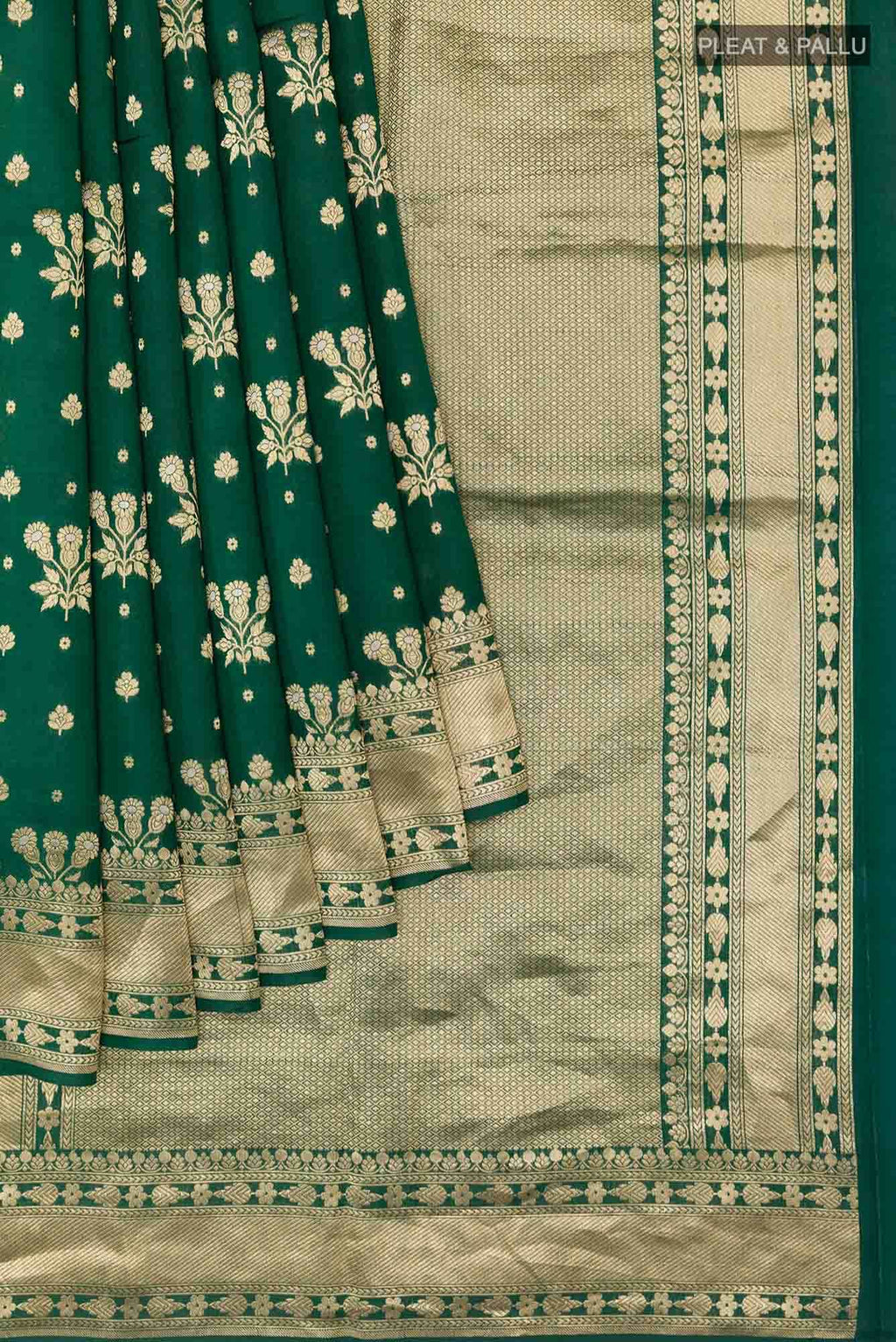 Green Banarasi Katan Silk Saree